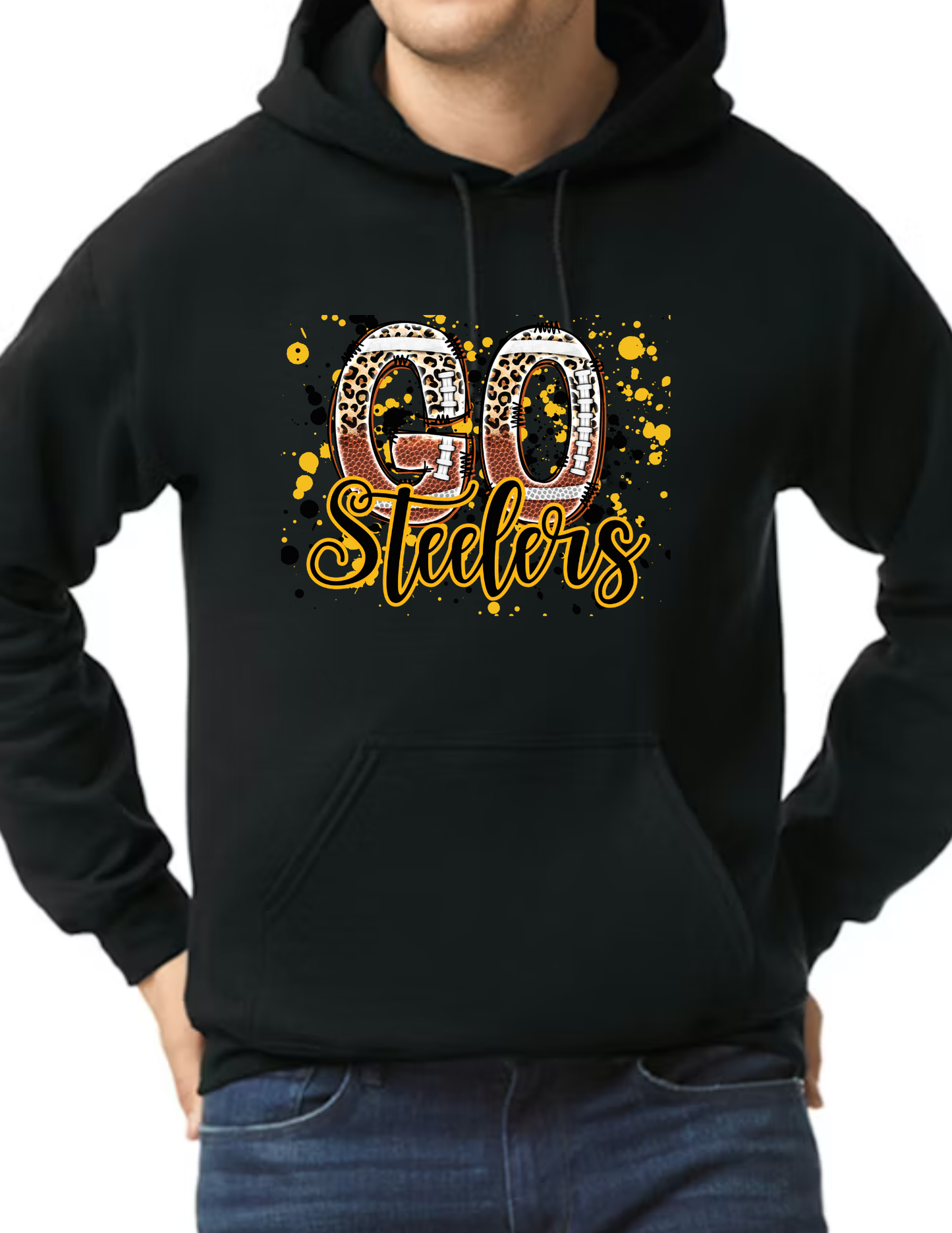 Go Steelers Spatter- Black