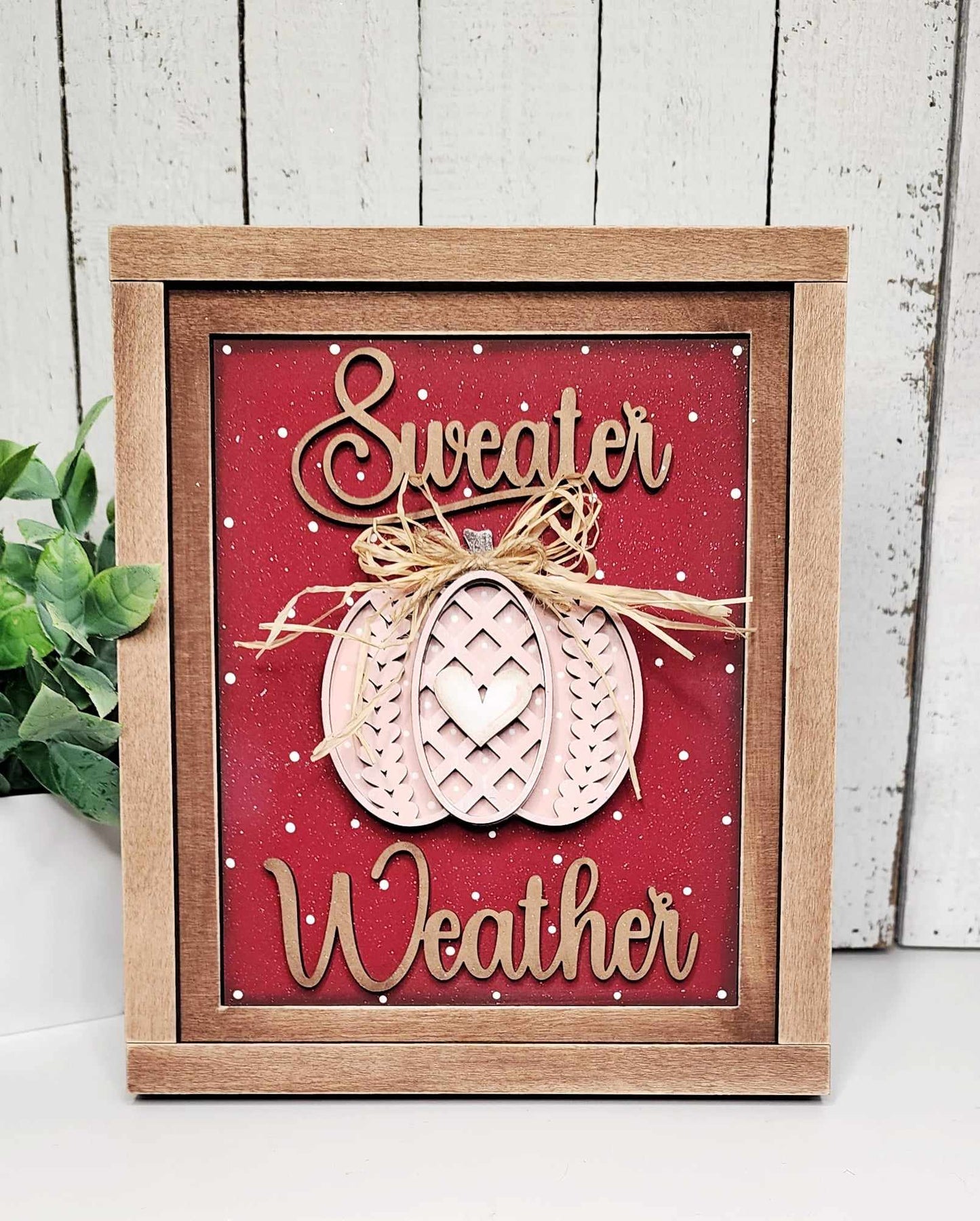 Sweater Weather Sign Trio with Stands OR Frames- Paint Party Kit