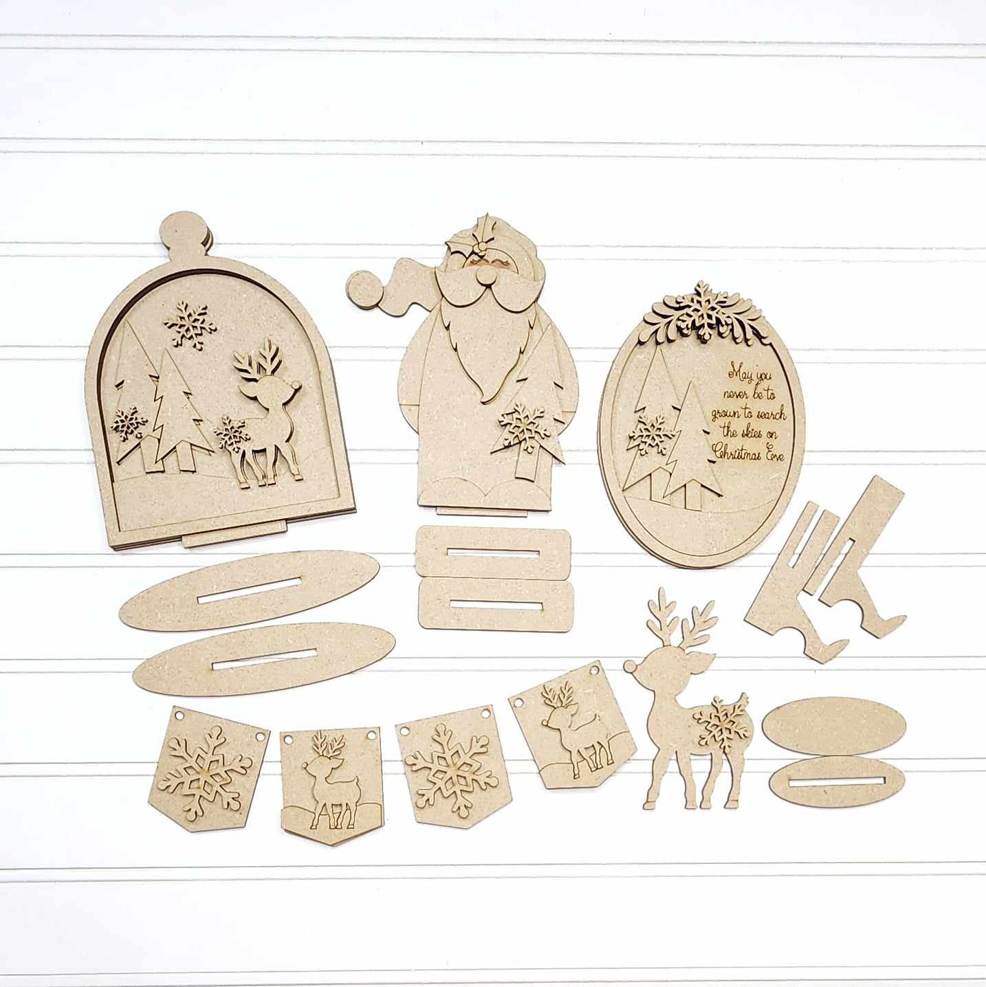 Oh Deer Christmas Tiered Tray Decor Set- Paint Party Kit