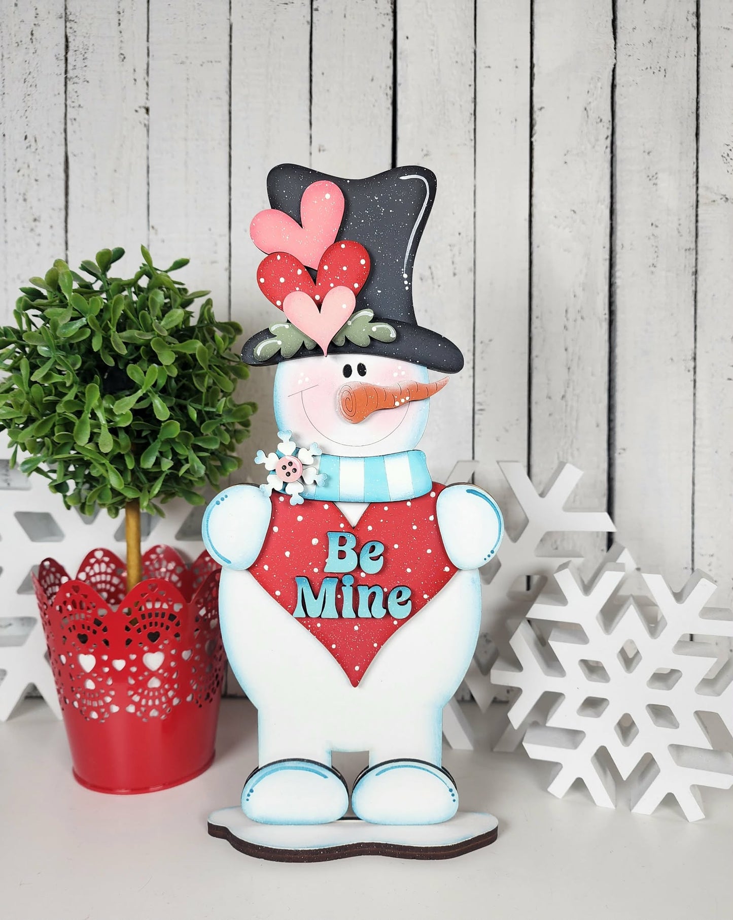 Valentine Snowman Be Mine Shelf Sitter