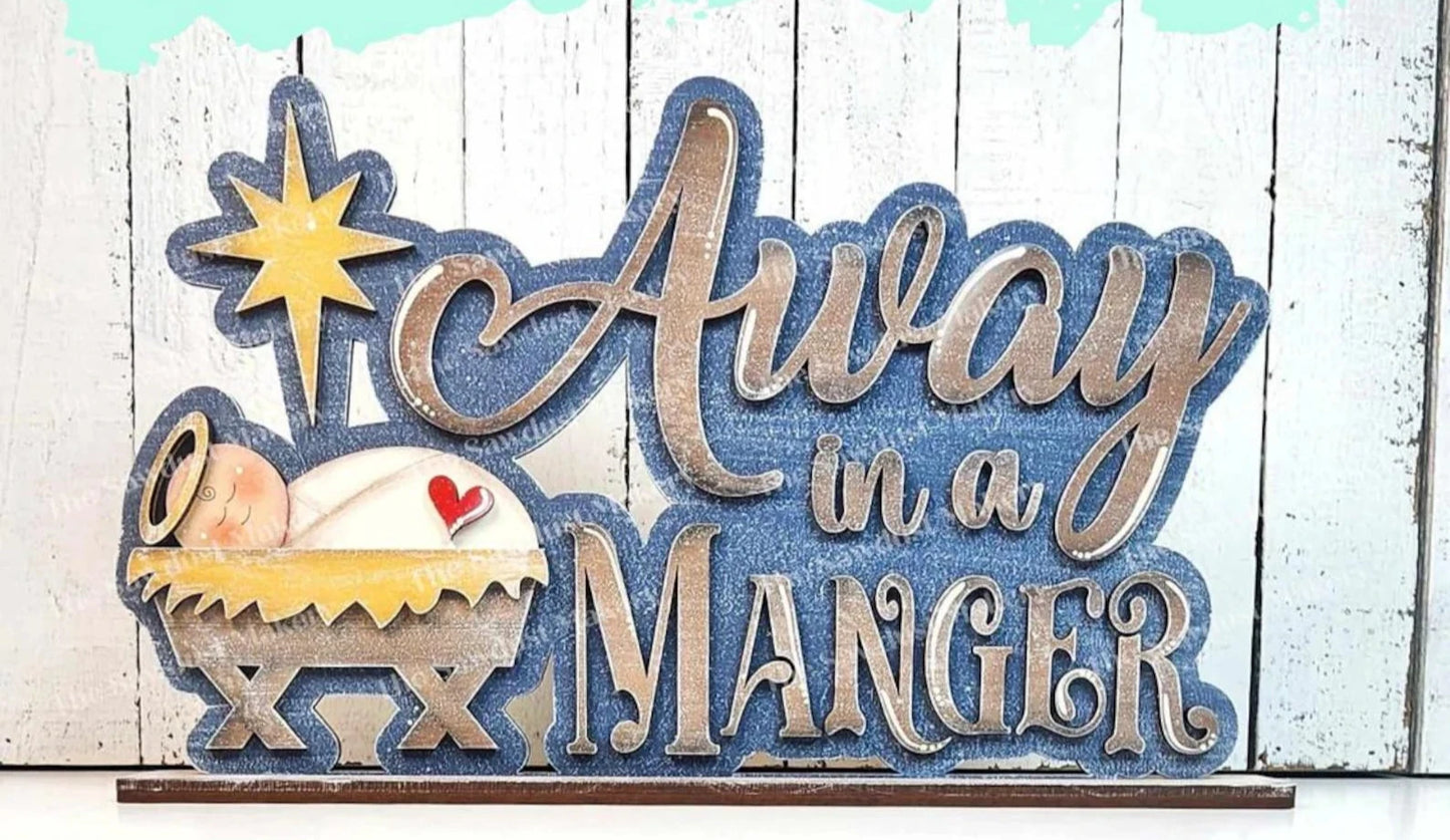 Away in a Manger Shelf Sitter- Paint Party