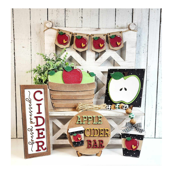Apple Cider Harvest Tiered Tray- Paint Party Kit