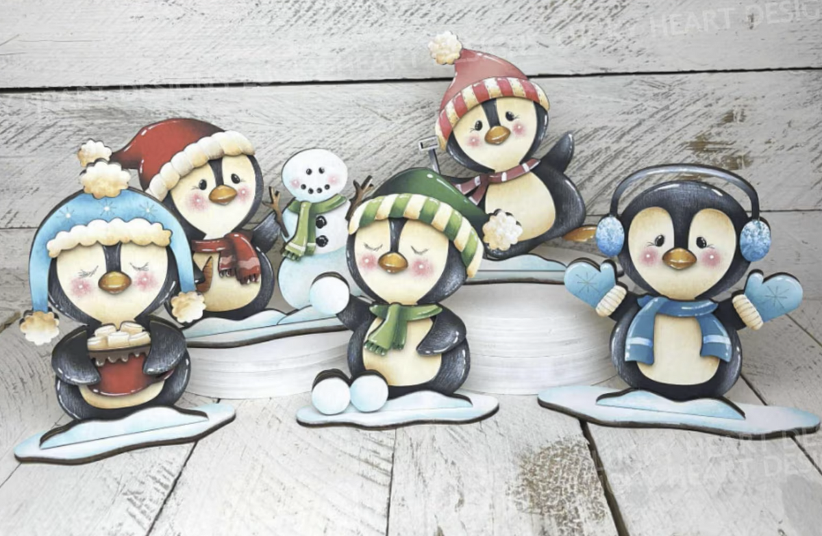Penguin Winter Fun Decor Set