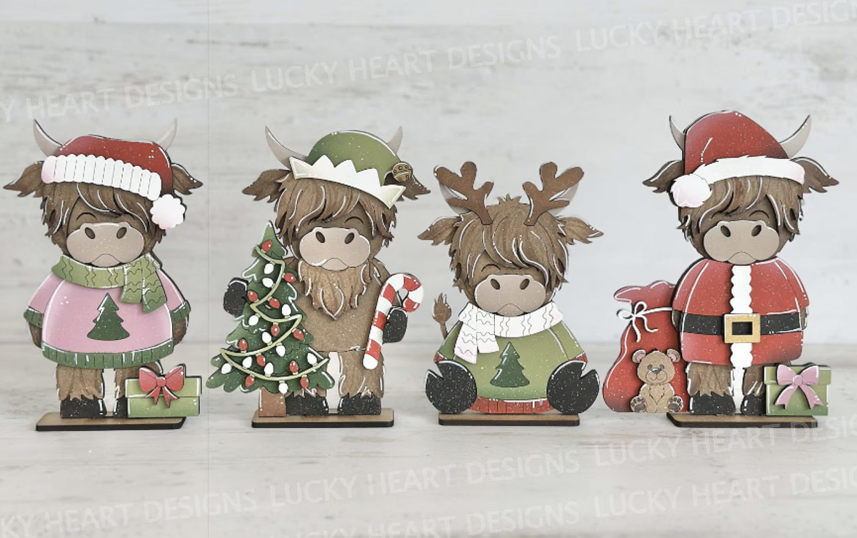 Highland Cow Decor Set