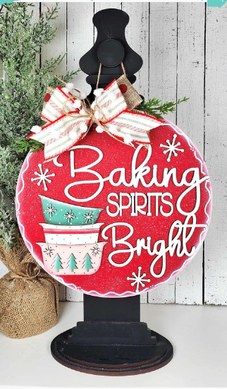Christmas Baking Round Hanger - DIY Blank