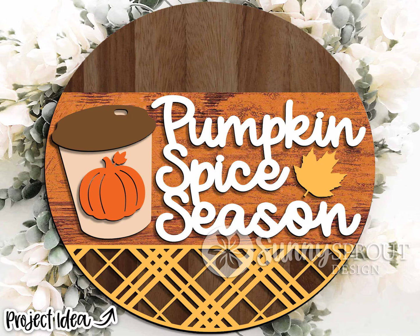 Pumpkin Spice Season Round- DIY Blank