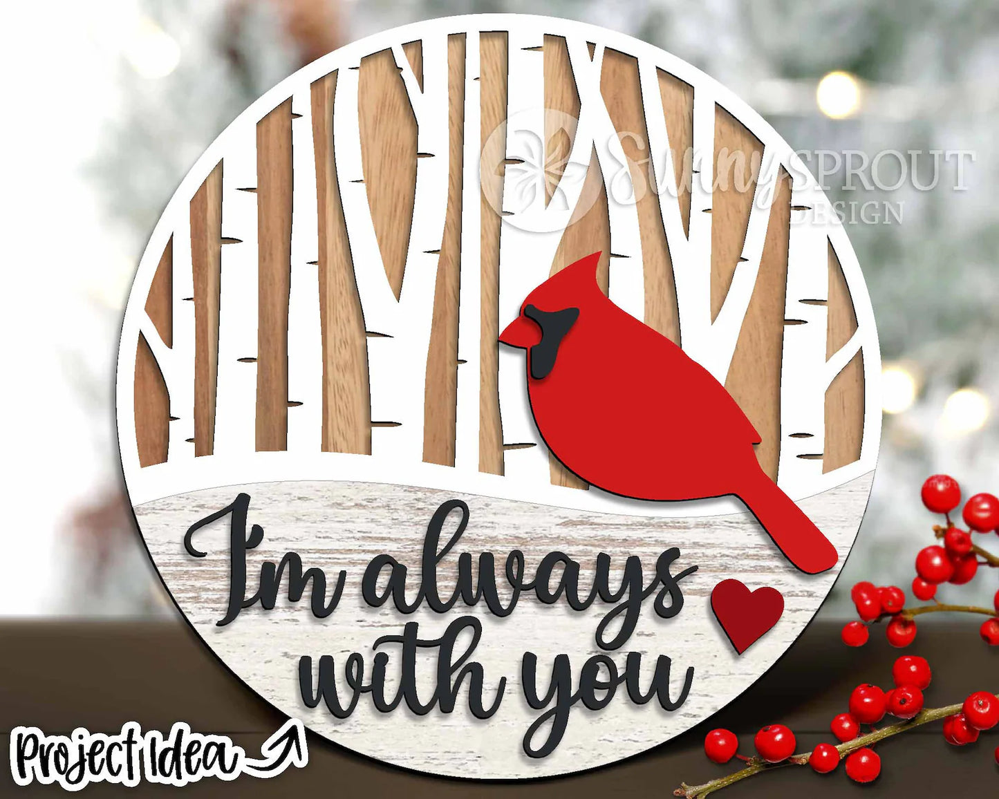I'm Always With You Cardinal Round- Paint Party Kit