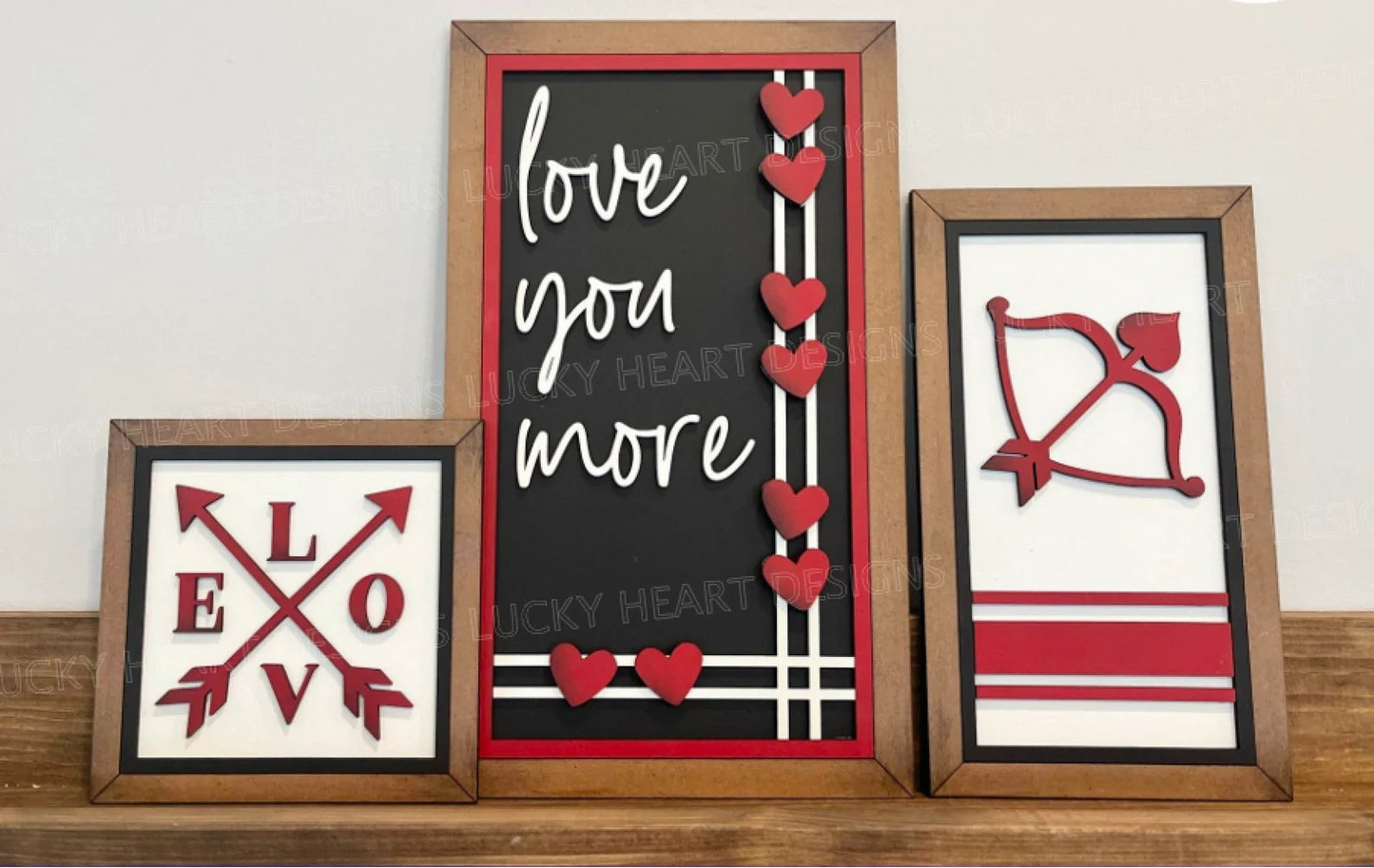 Love You More Valentine Frame Set- DIY Blank