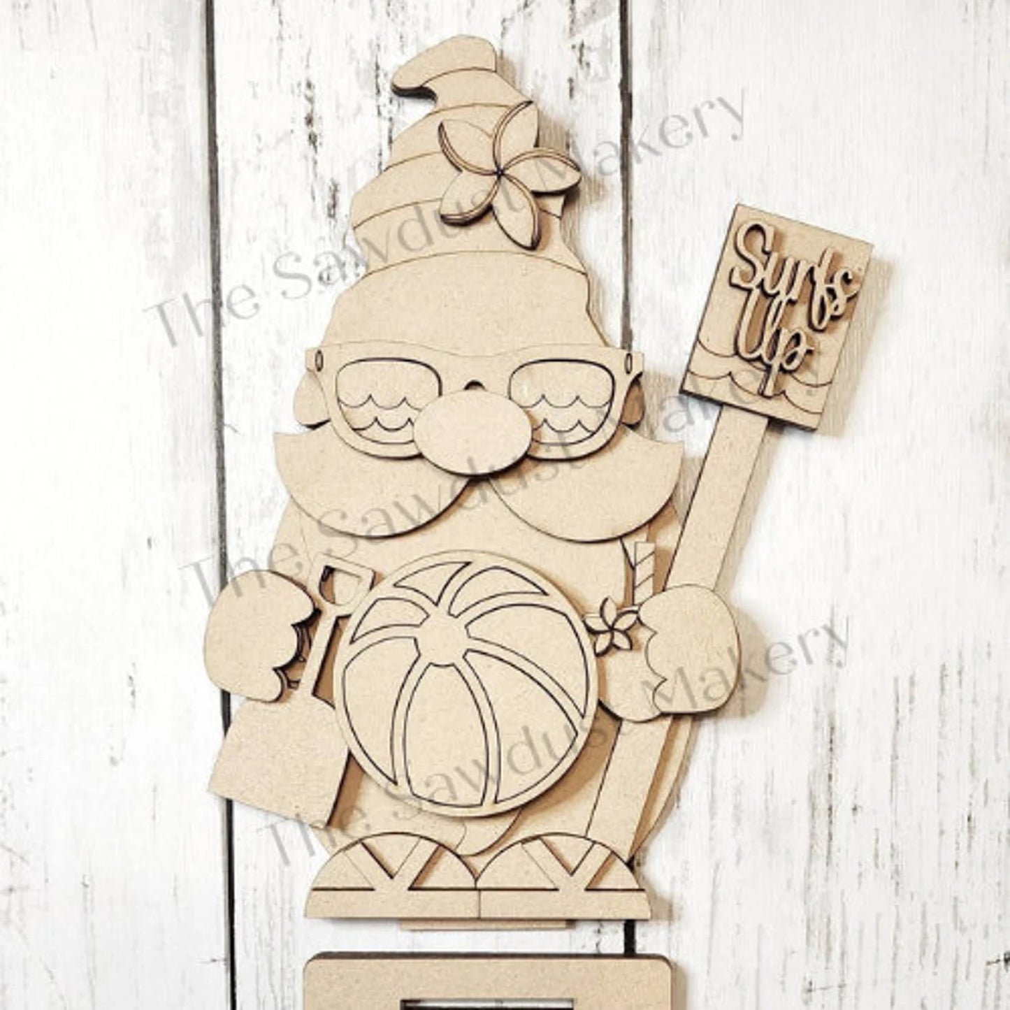 Surfs Up Beach Gnome - Paint Party Kit