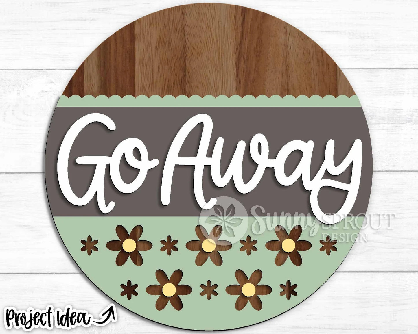 Go Away Daisy Round- DIY Blank