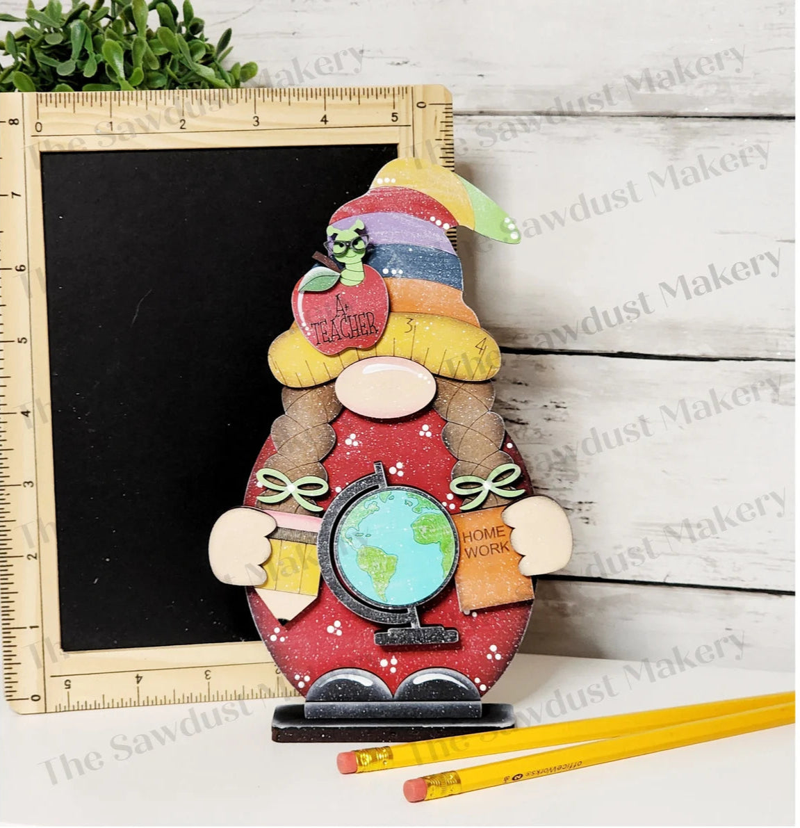 Girl Teacher Gnome - Paint Party Kit