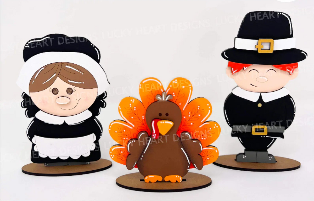 Pilgim and Turkey Trio- Paint Party Kit