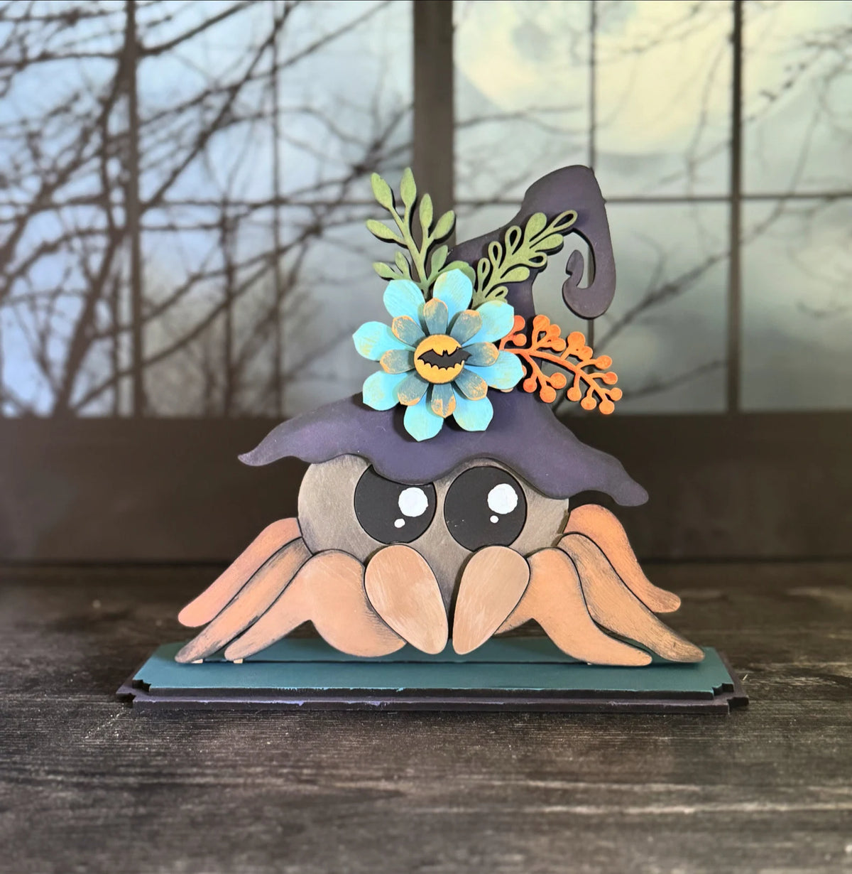 Cute Witch Spider Shelf Sitter - Paint Party Kit