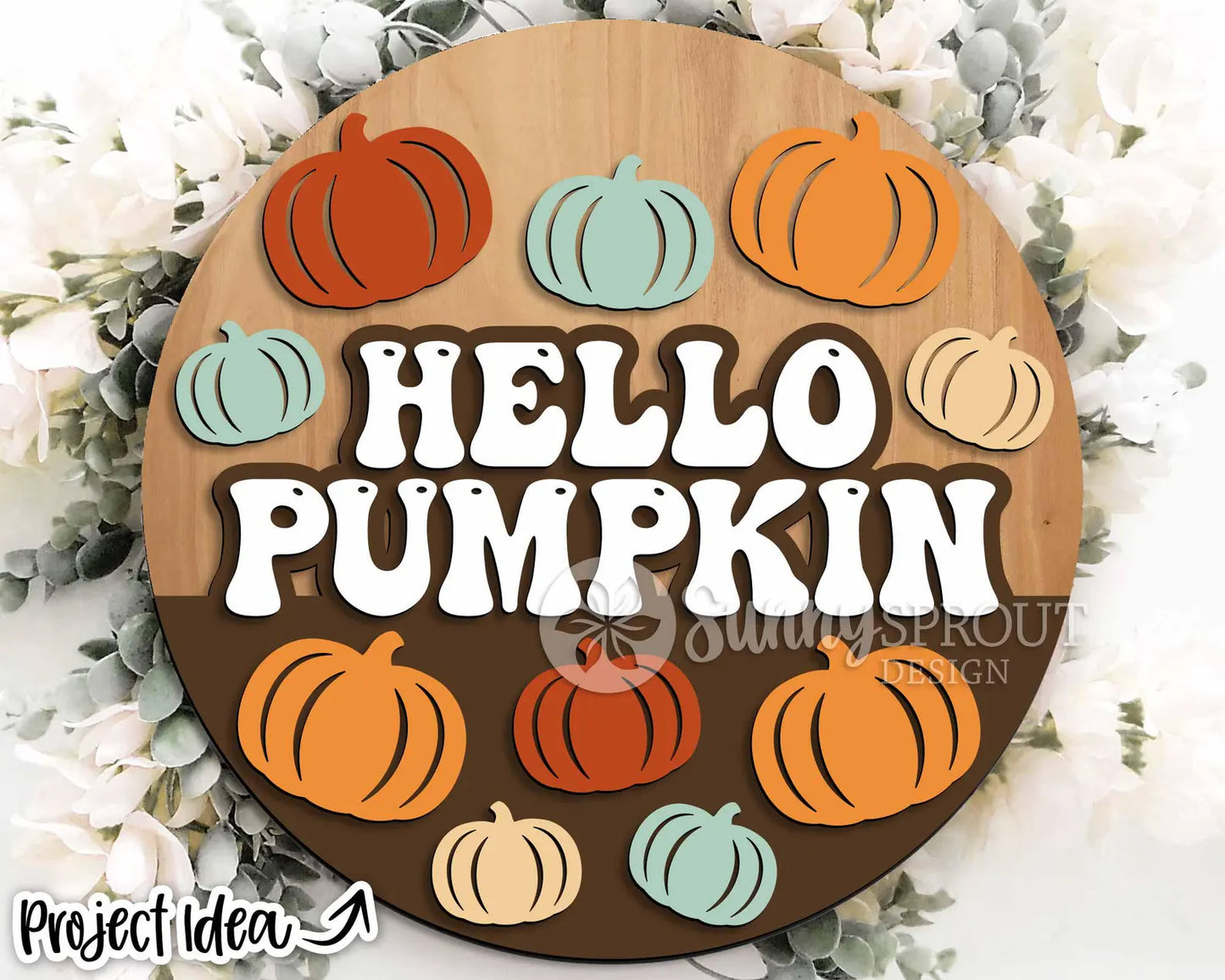 Hello Pumpkin Round- DIY Blank