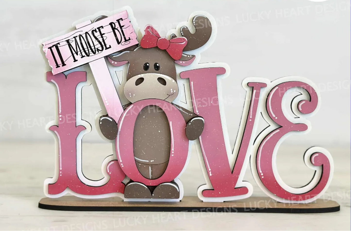 It Moose Be Love Shelf Sitter- Paint Party