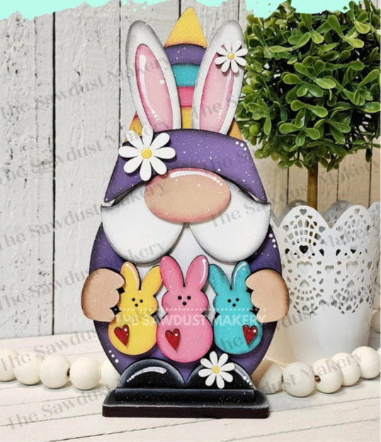 Easter Bunny Peeps Gnome - Paint Party Kit