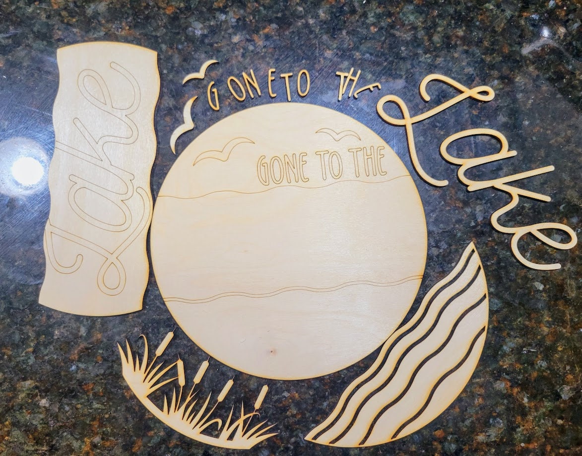 Gone To The Lake Round- DIY Blank