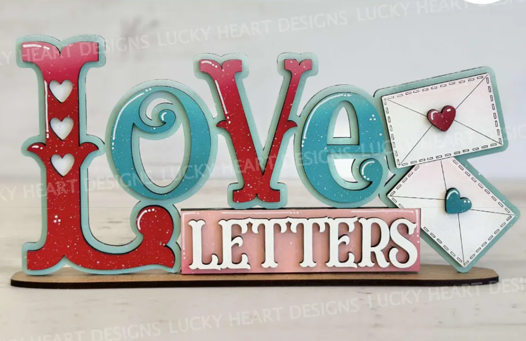 Love Letters Shelf Sitter- Paint Party