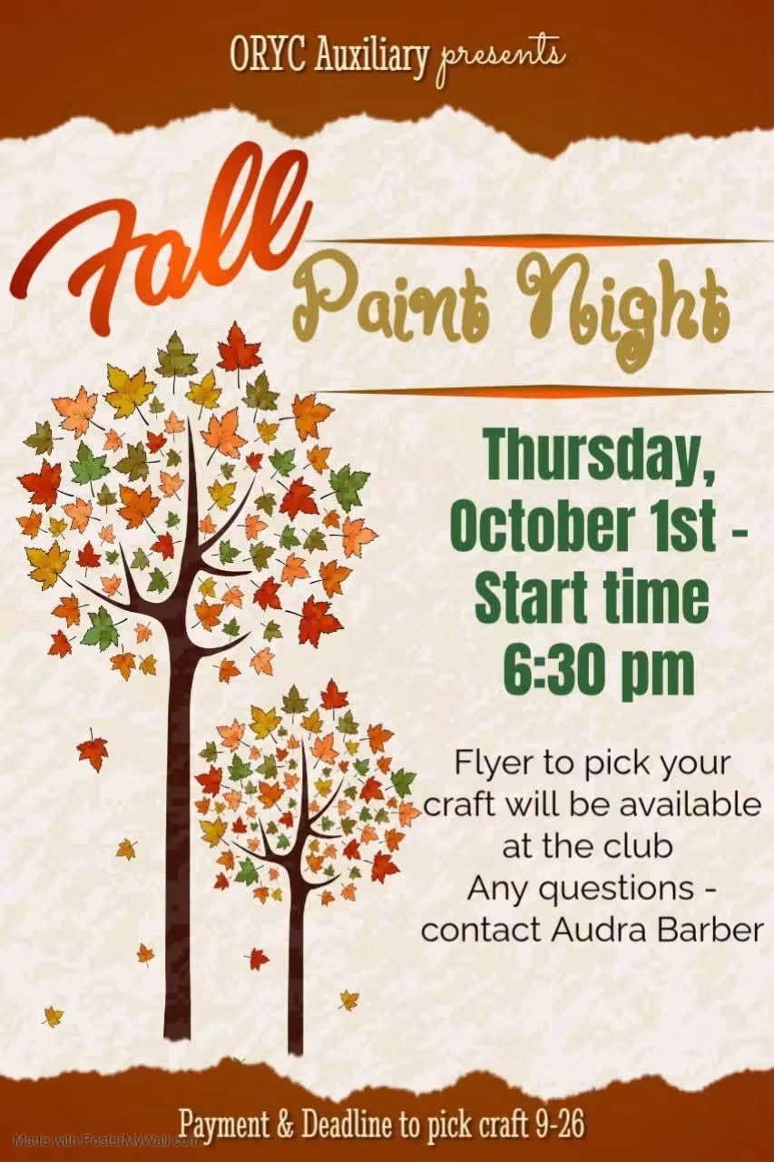 Fall Paint Night at Ottawa River Yacht Club