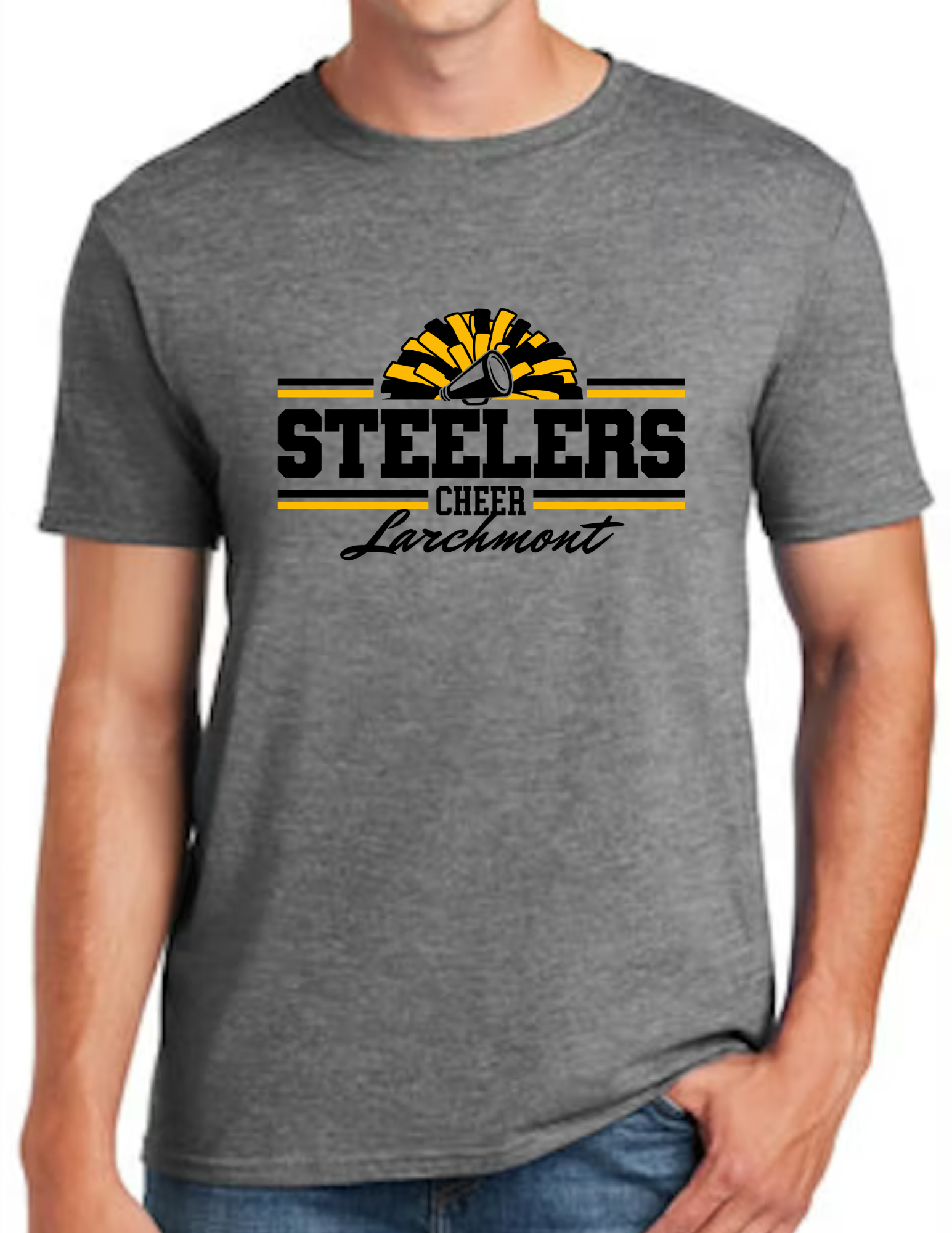 Larchmont Steelers Cheer- Dark Grey