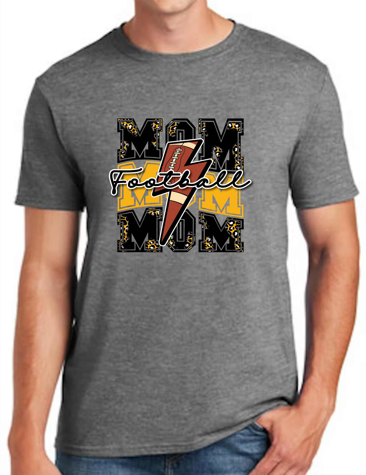 Football Mom Bolt Ball- Dark Grey