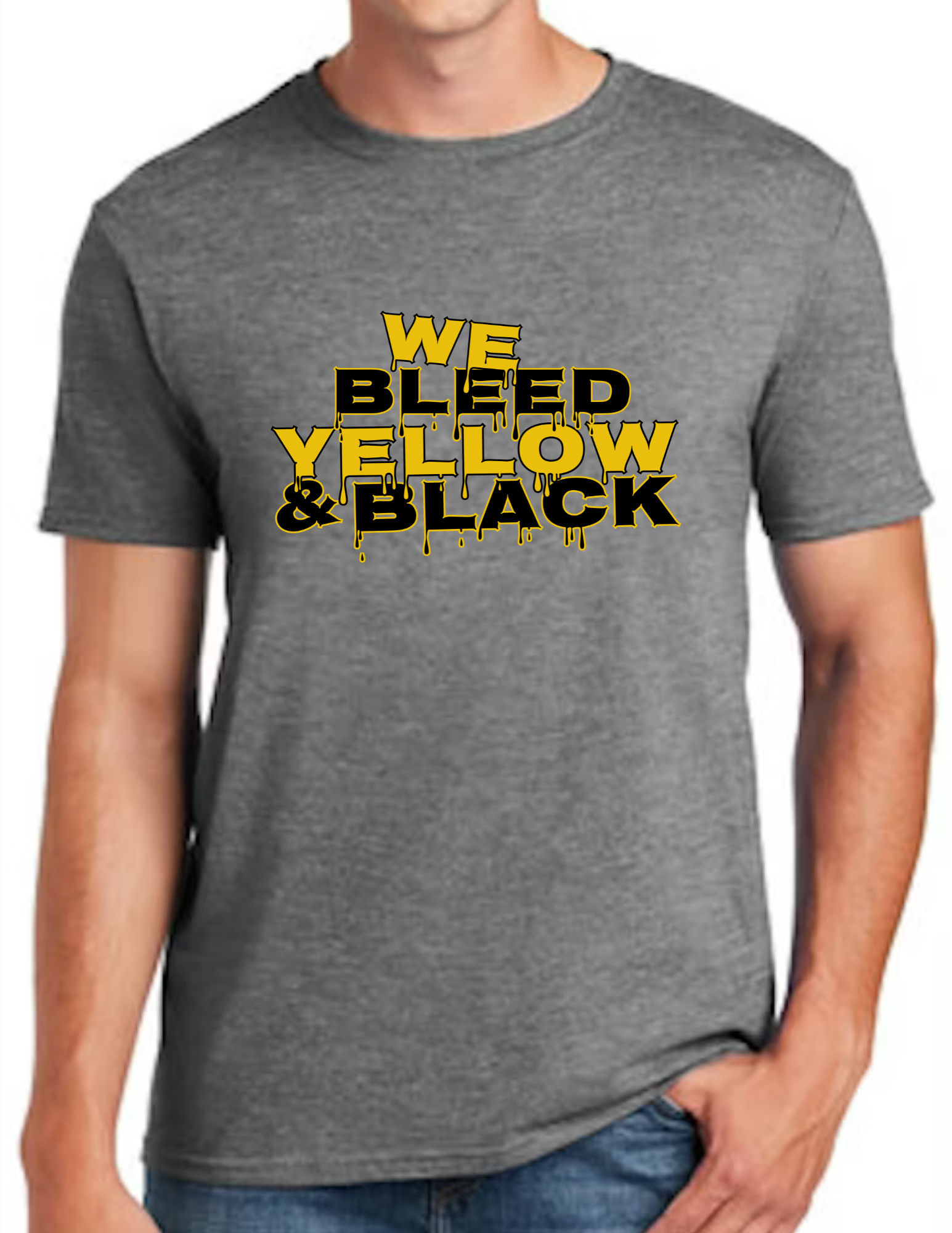 We Bleed Yellow & Black- Dark Grey