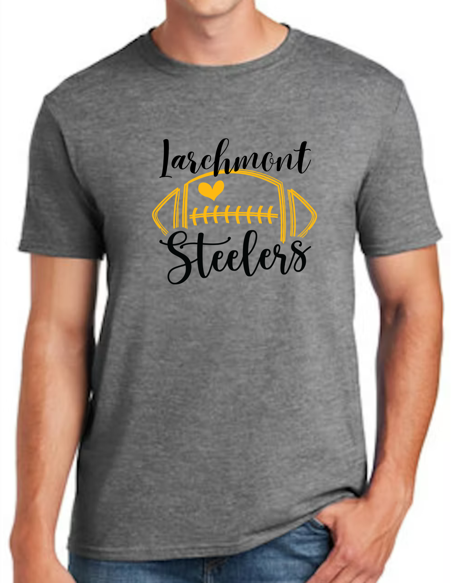 Larchmont Football Love- Dark Grey