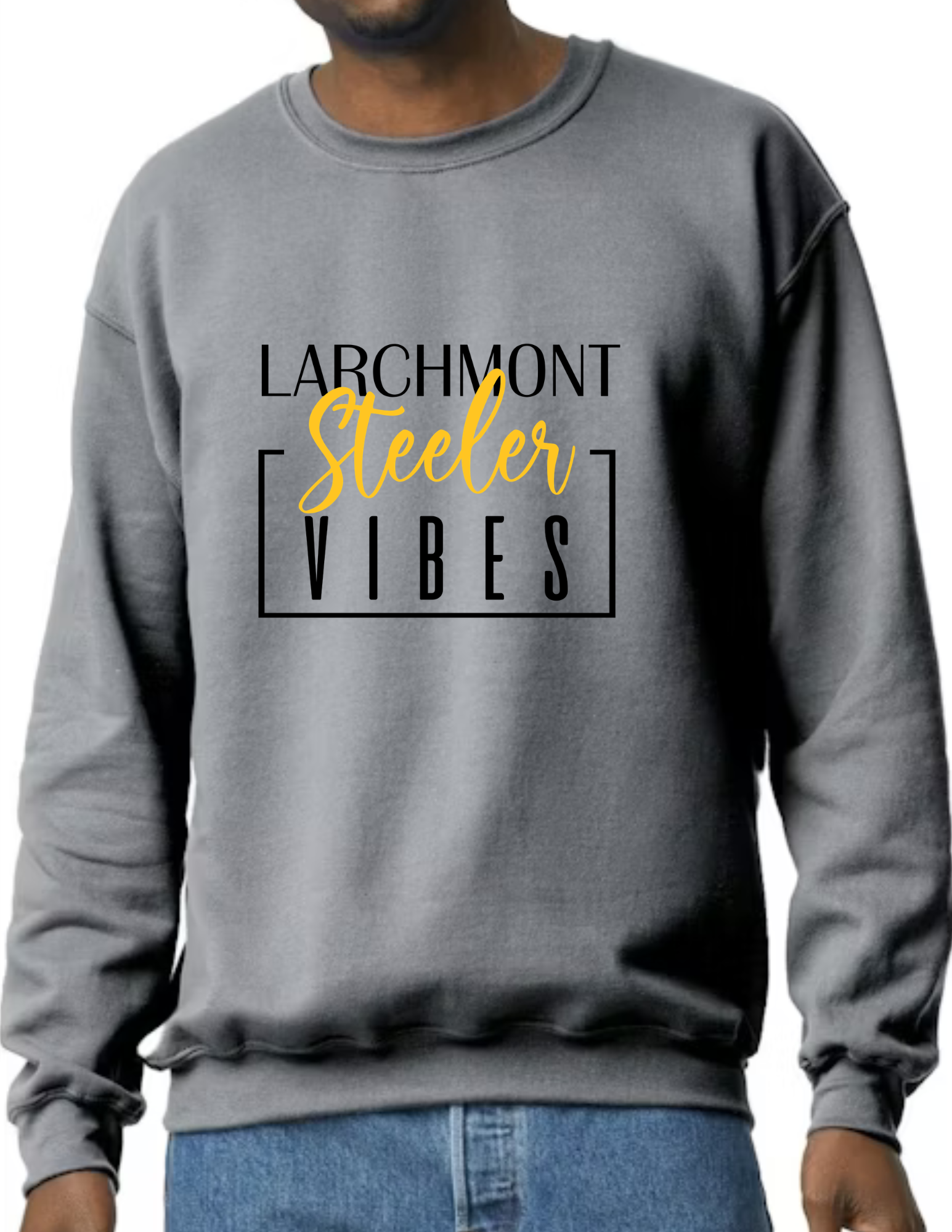 Larchmont Steelers Vibes- Dark Grey