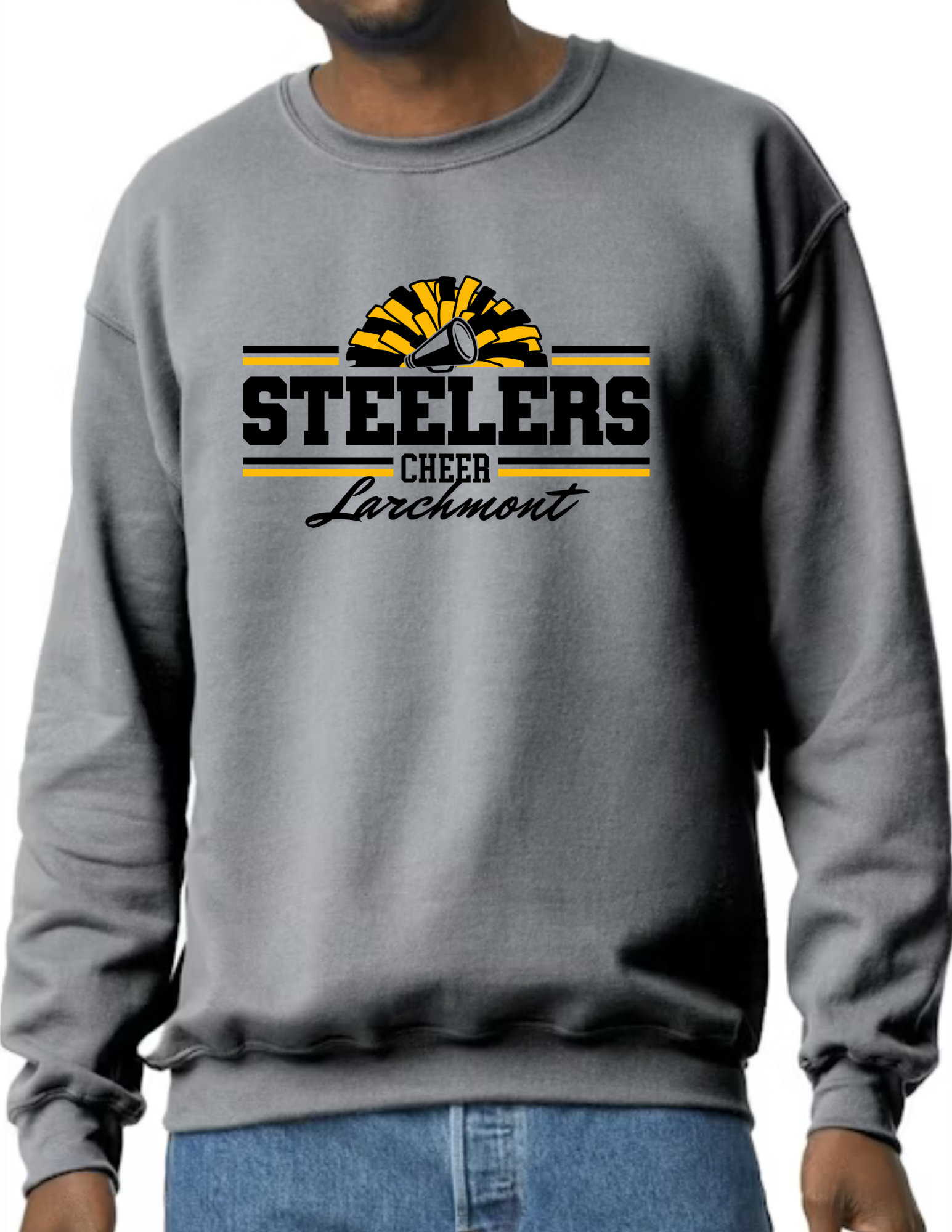 Larchmont Steelers Cheer- Dark Grey