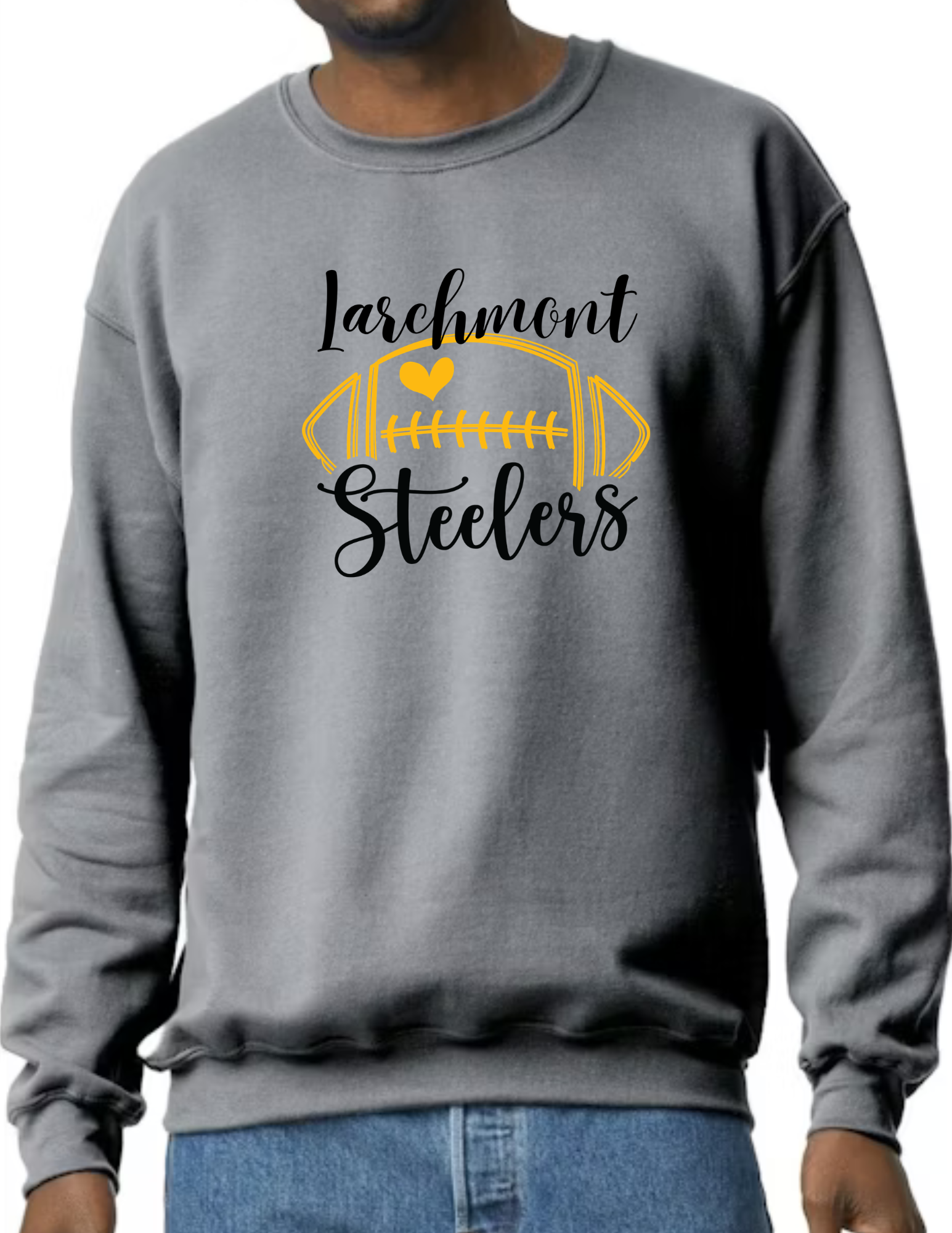 Larchmont Football Love- Dark Grey
