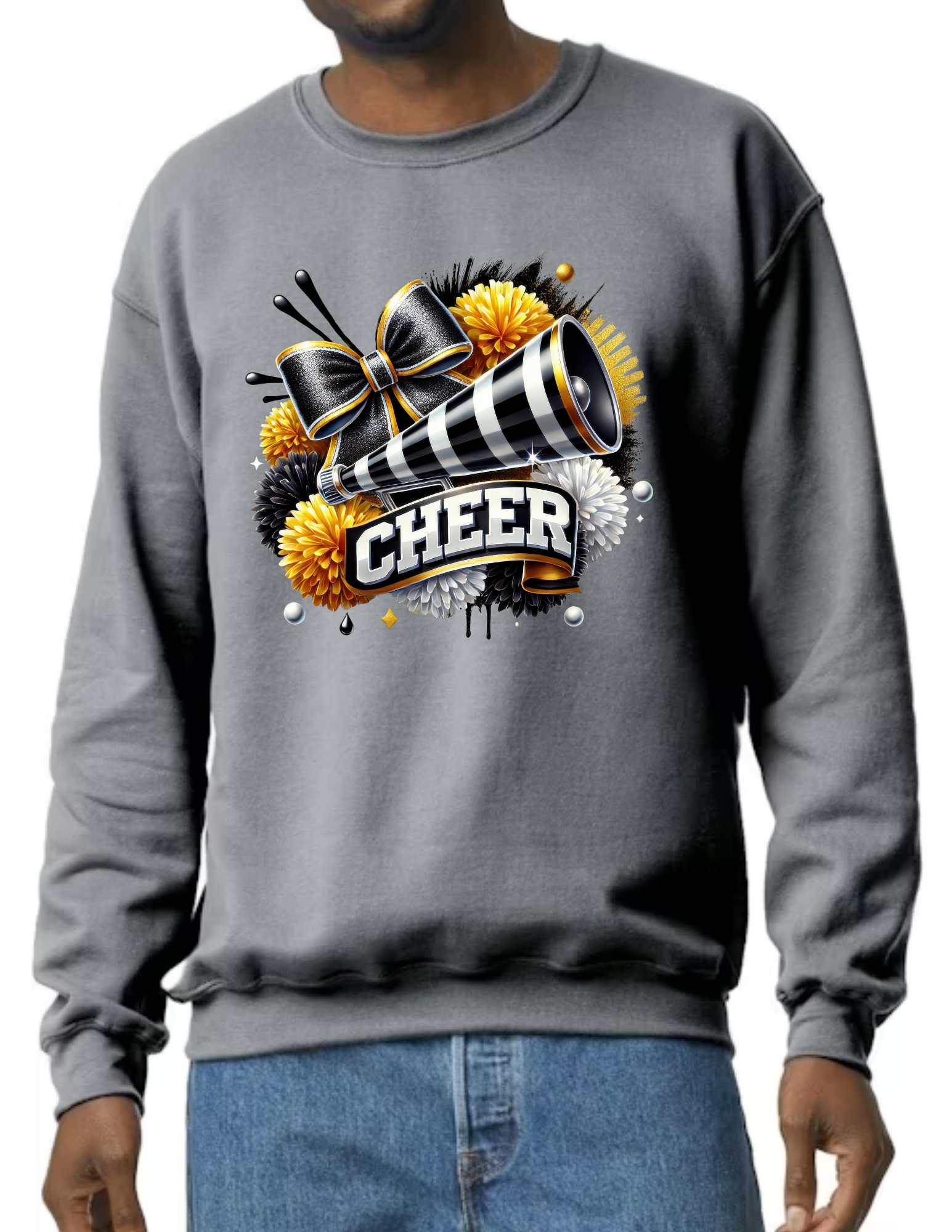 Cheer Cheerleading Design- Dark Grey