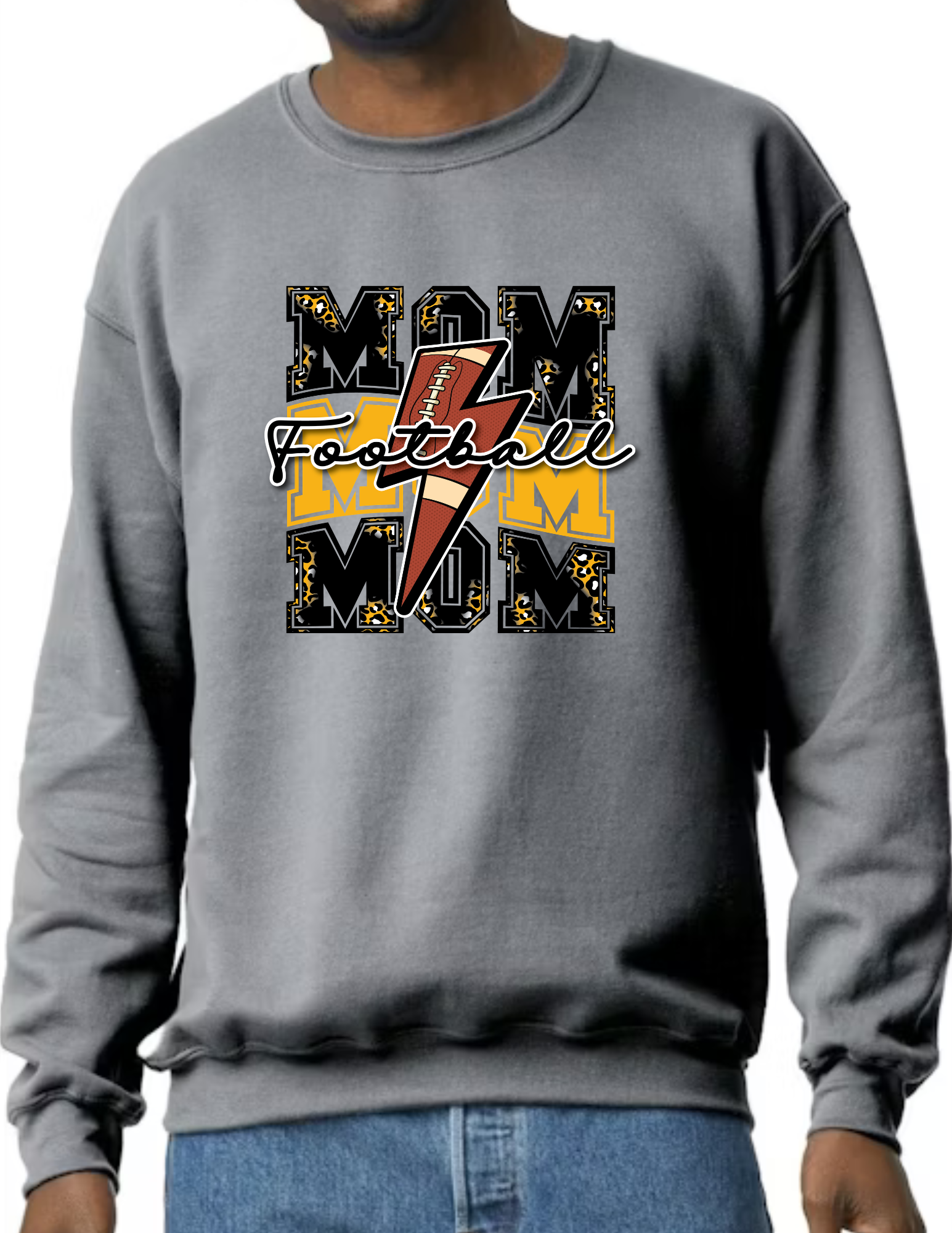 Football Mom Bolt Ball- Dark Grey