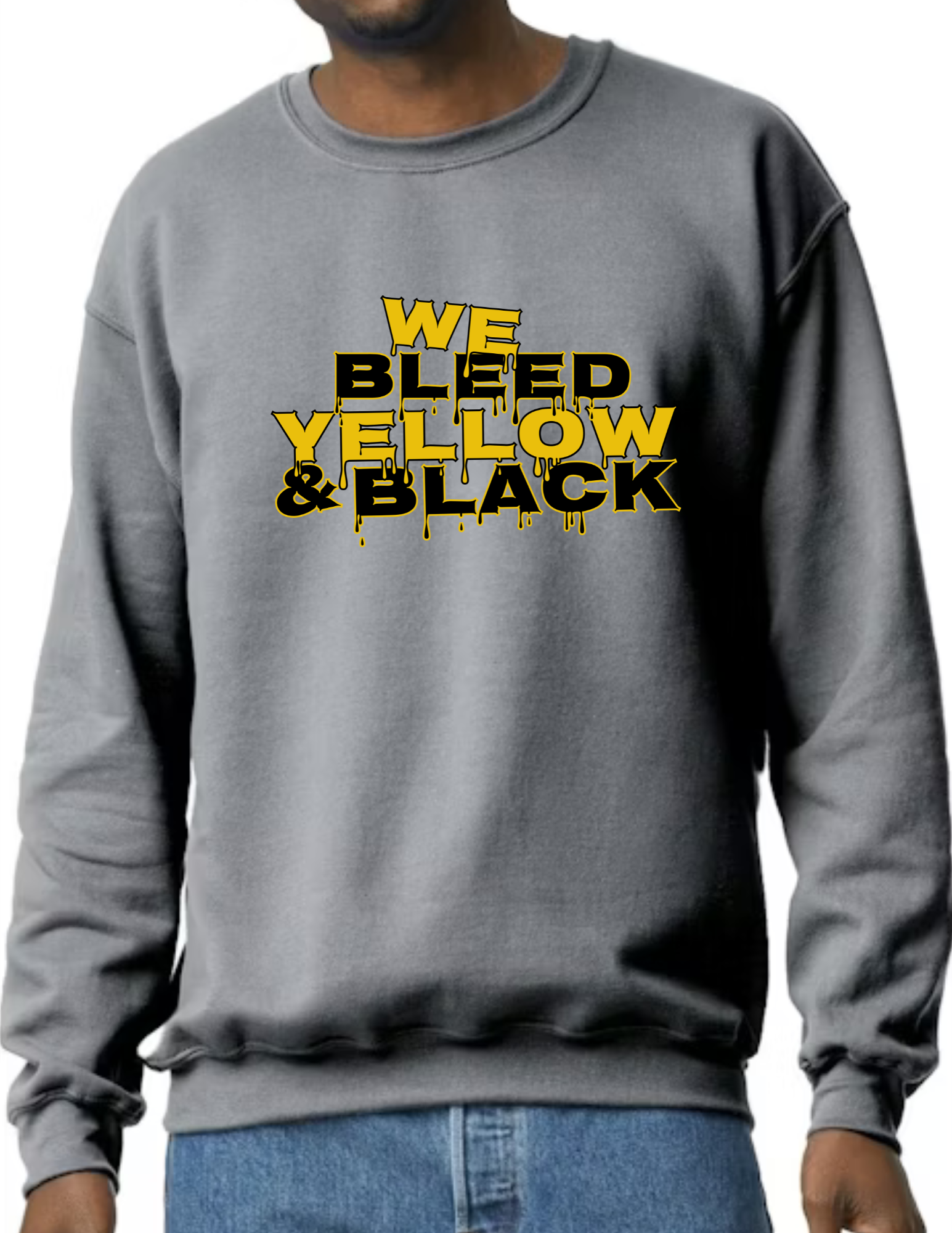 We Bleed Yellow & Black- Dark Grey