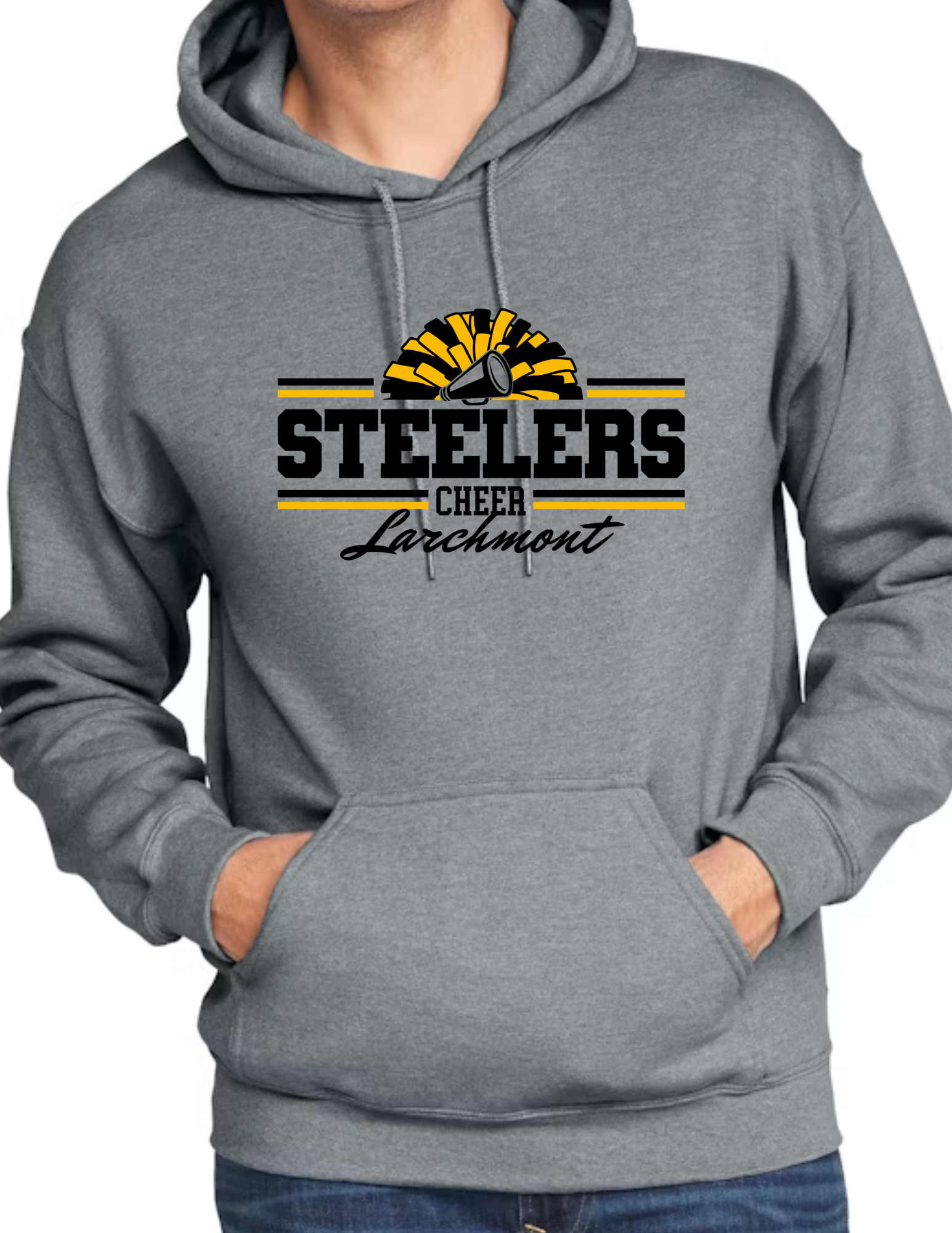 Larchmont Steelers Cheer- Dark Grey