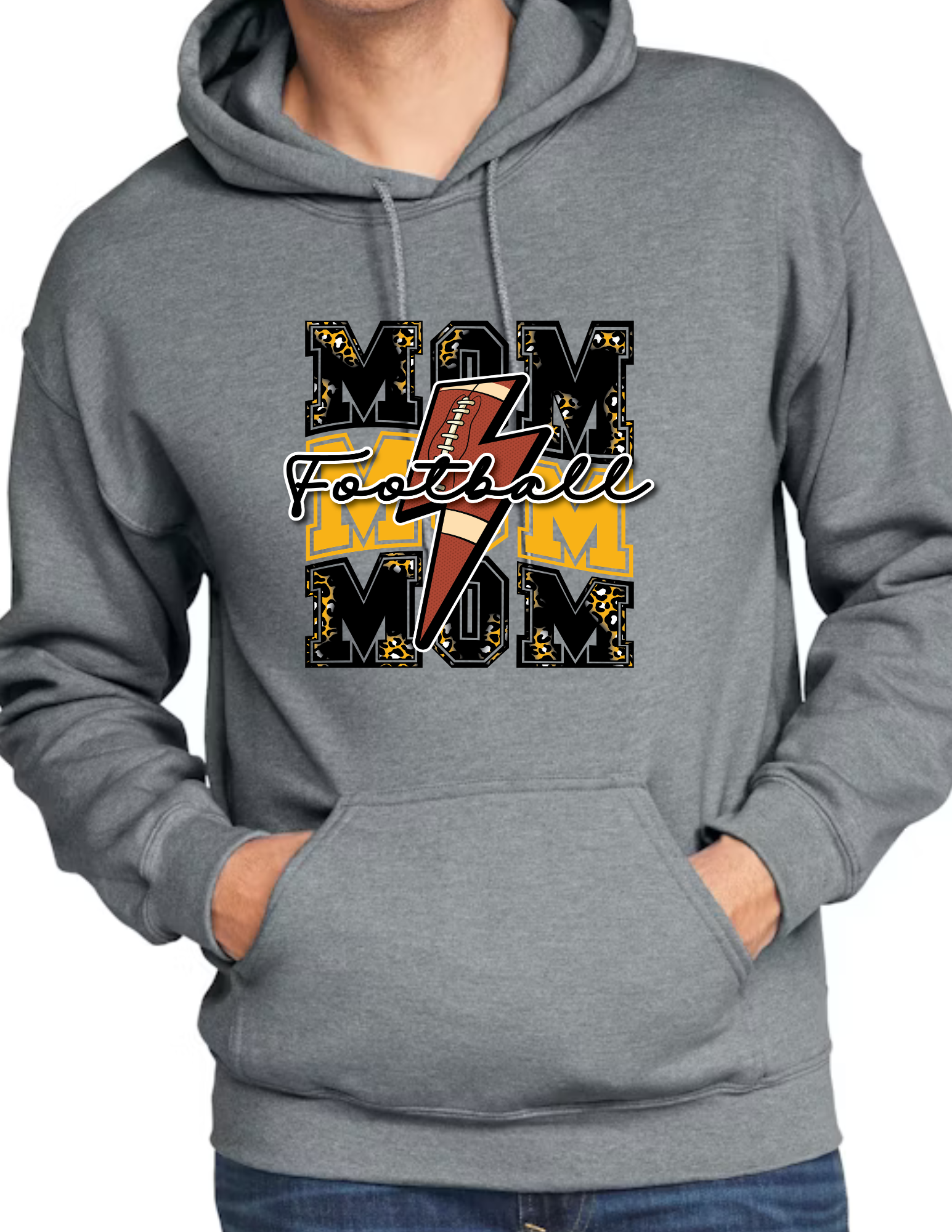 Football Mom Bolt Ball- Dark Grey