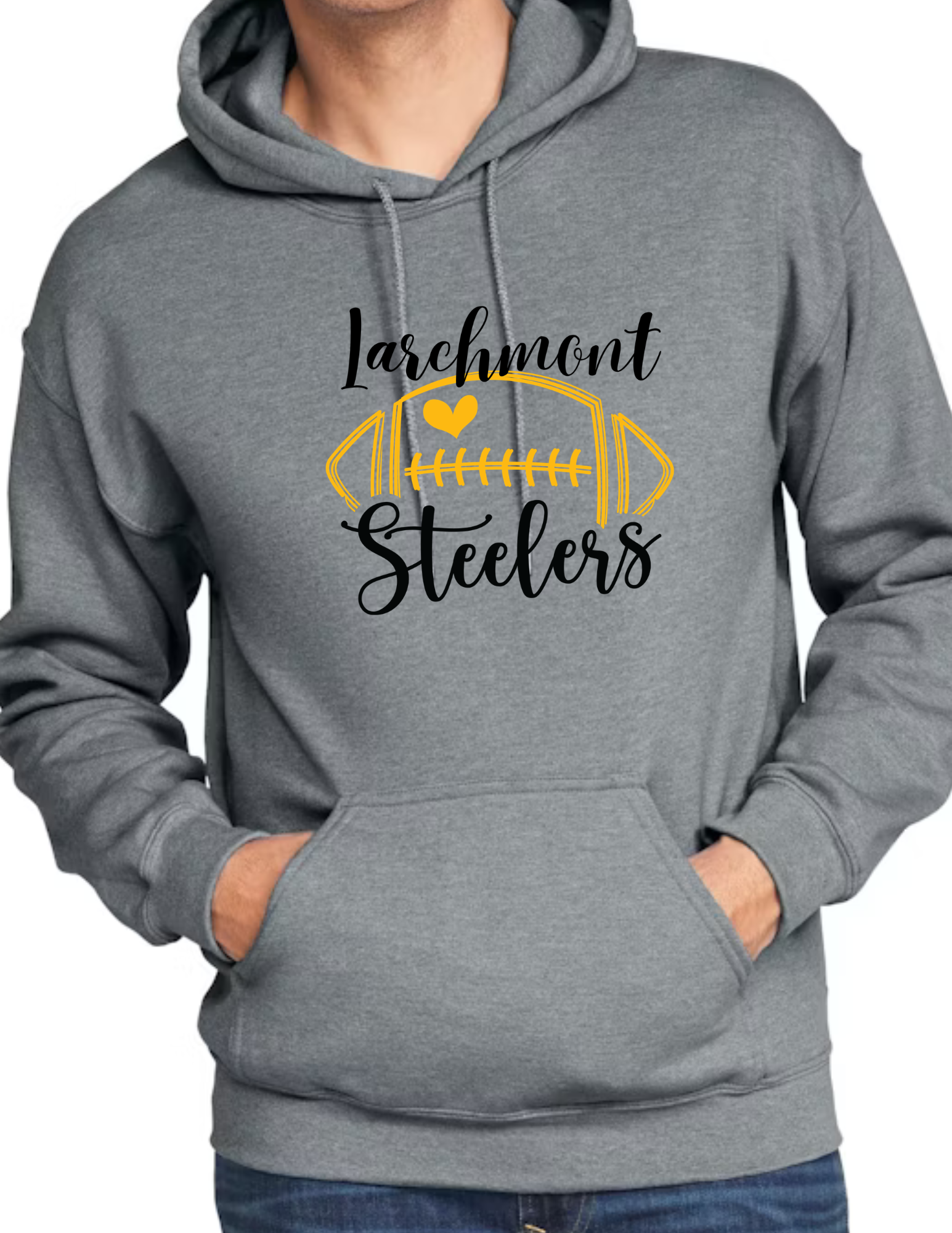 Larchmont Football Love- Dark Grey