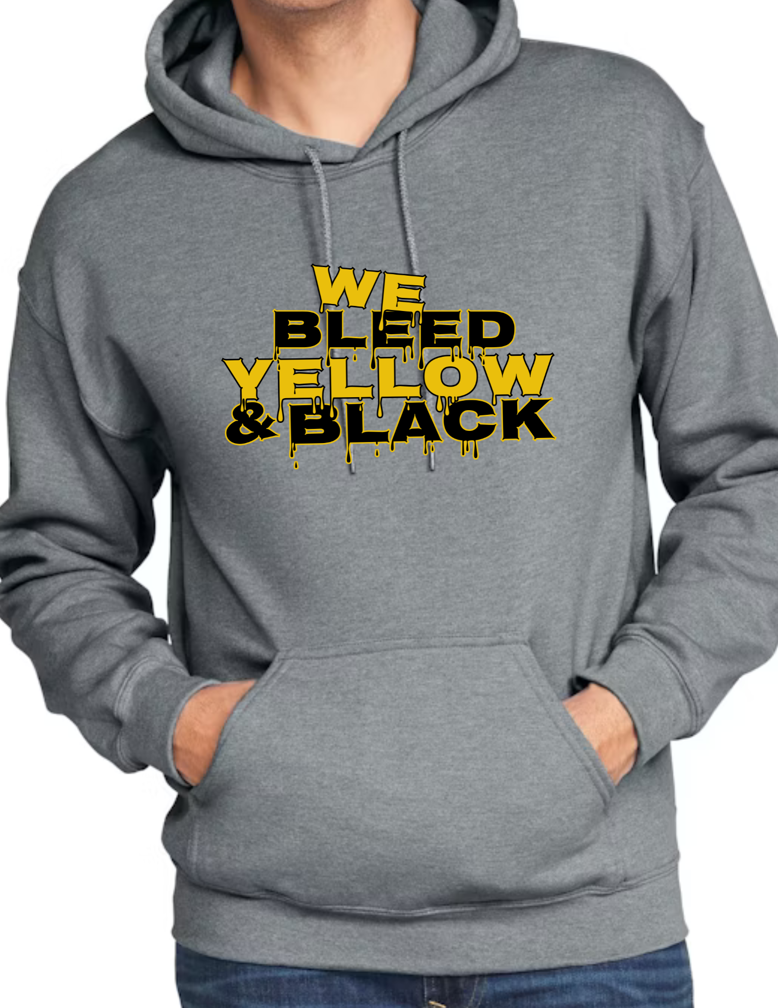 We Bleed Yellow & Black- Dark Grey