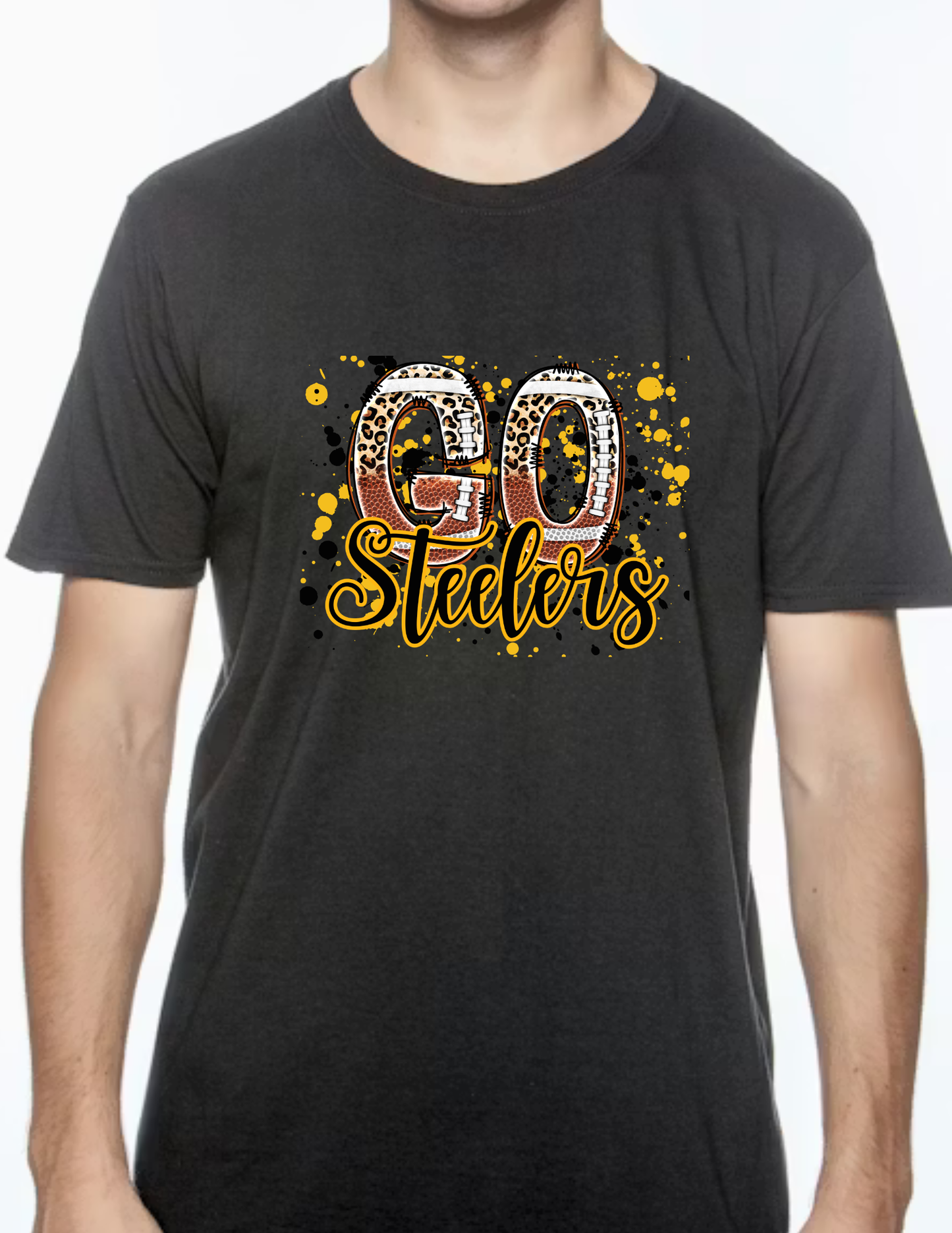 Go Steelers Spatter- Black