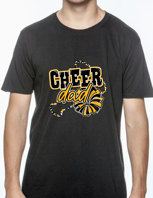 Cheer Dad Megaphone- Black (CUSTOMIZED NAME ON BACK)