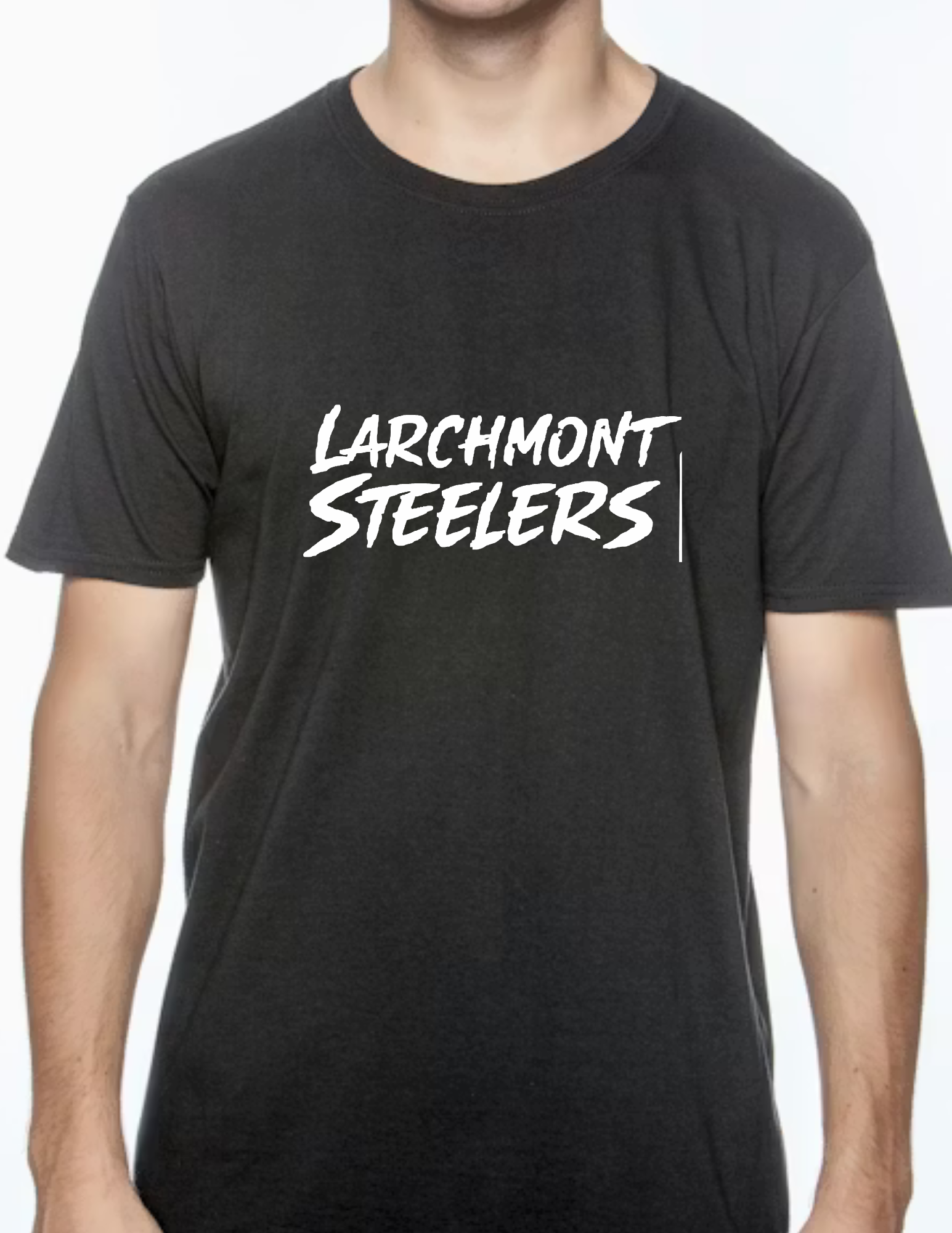 Larchmont Steelers White Font- Black