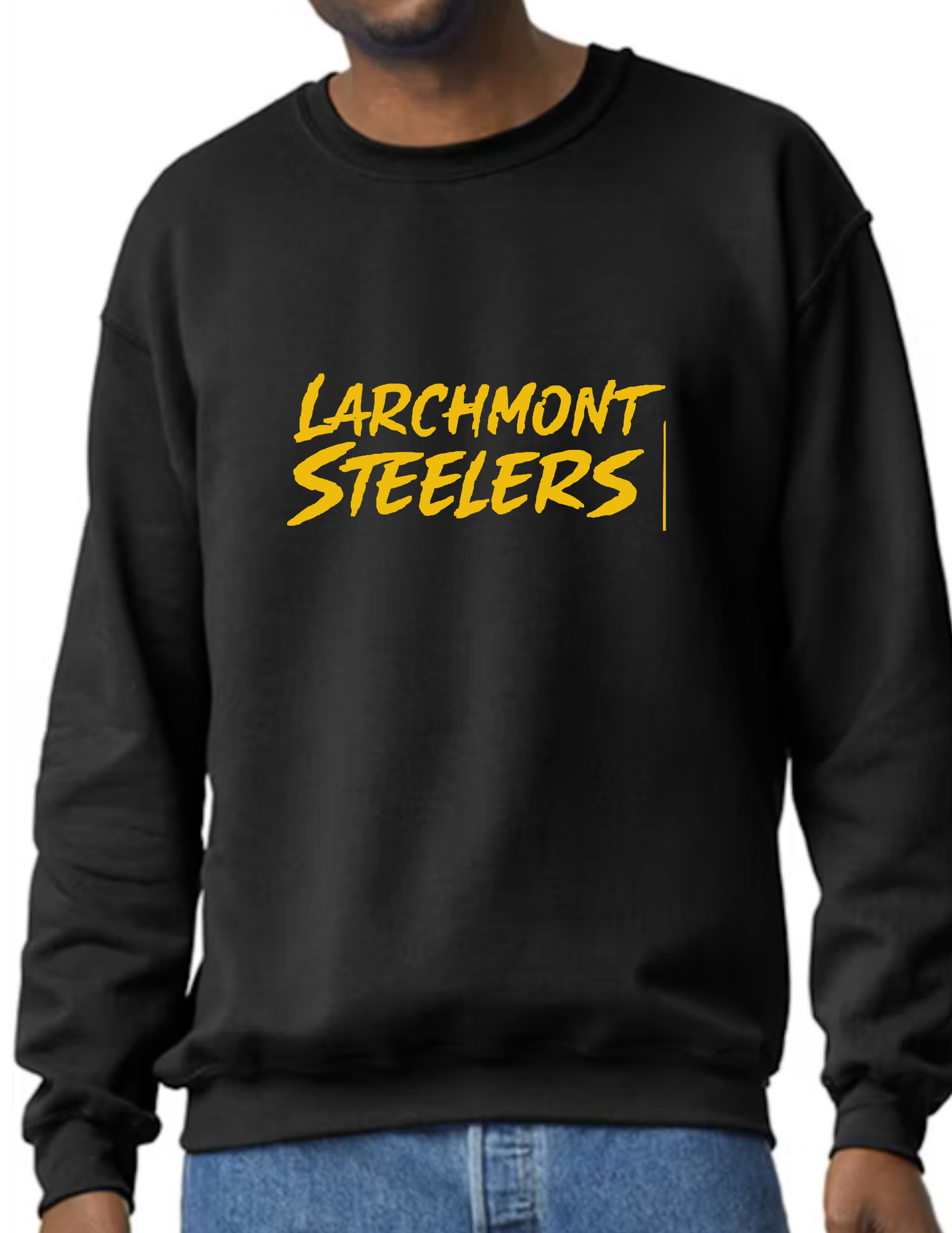 Larchmont Steelers Gold Font- Black