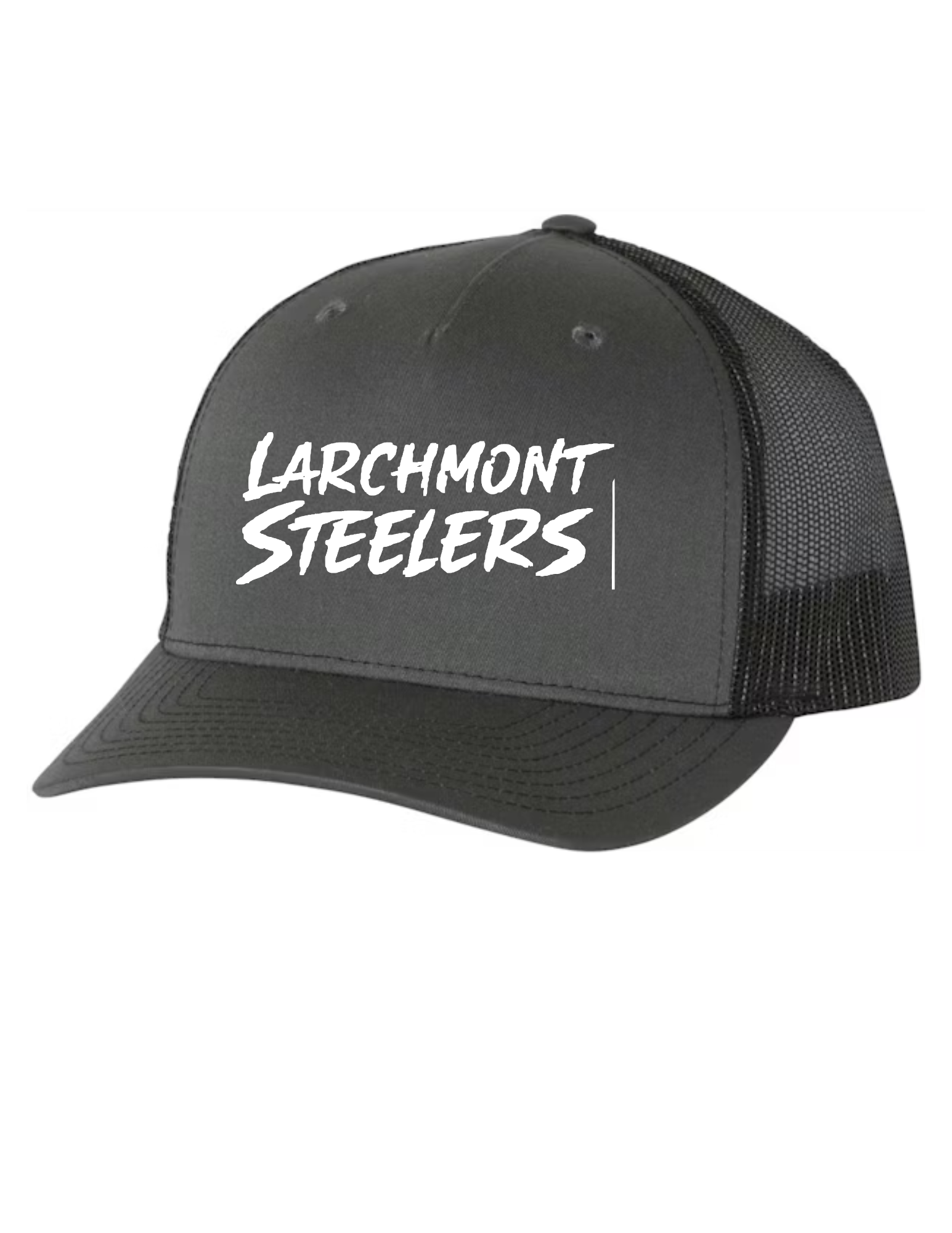 Trucker White Snap Back- Black