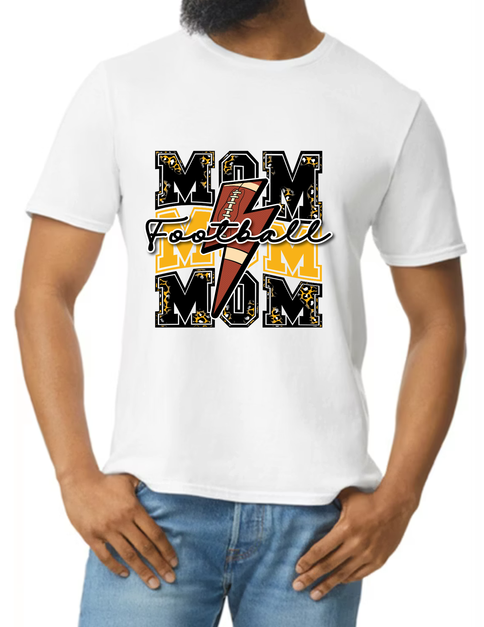Football Mom Bolt Ball- White