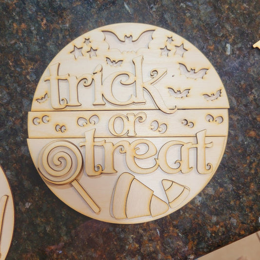 Trick or Treat Round- DIY Blank