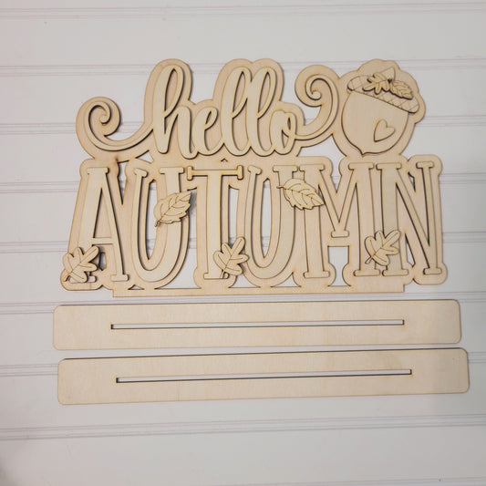 Hello Autumn Shelf Sitter DIY Blank