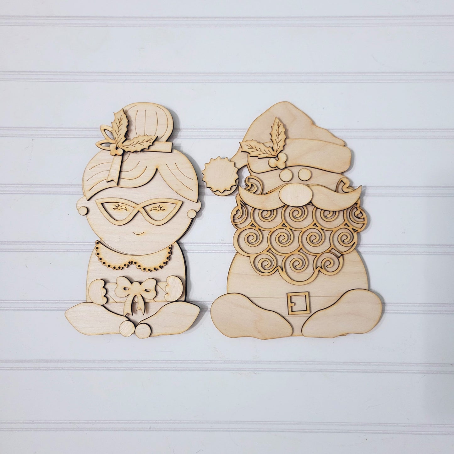 Santa & Mrs Clause Shelf Sitter DIY Blank