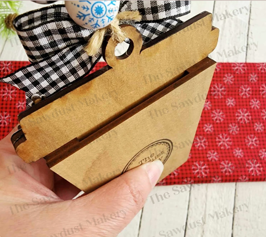 Sweater Ornaments (optional gift card holder)- DIY Blank