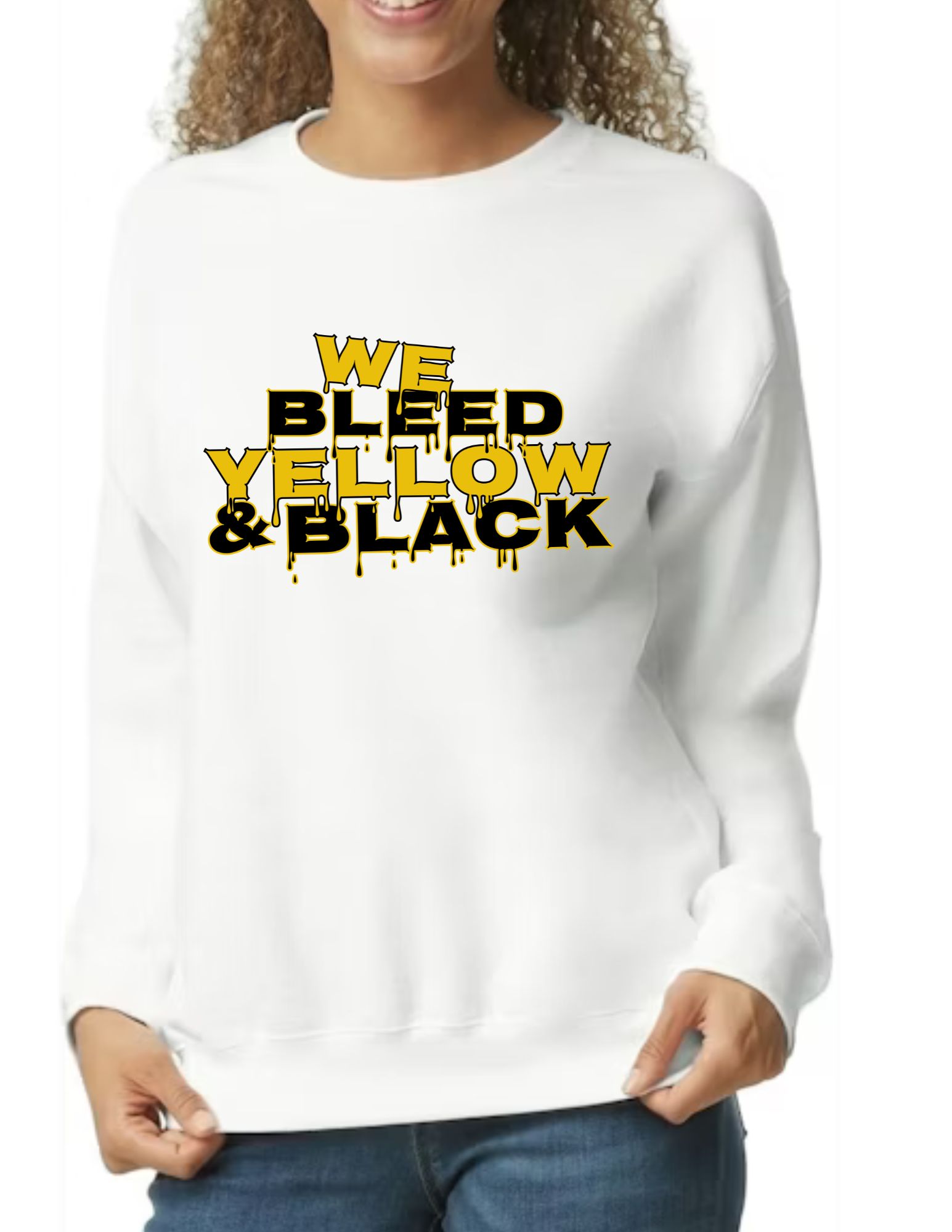 We Bleed Yellow & Black- White