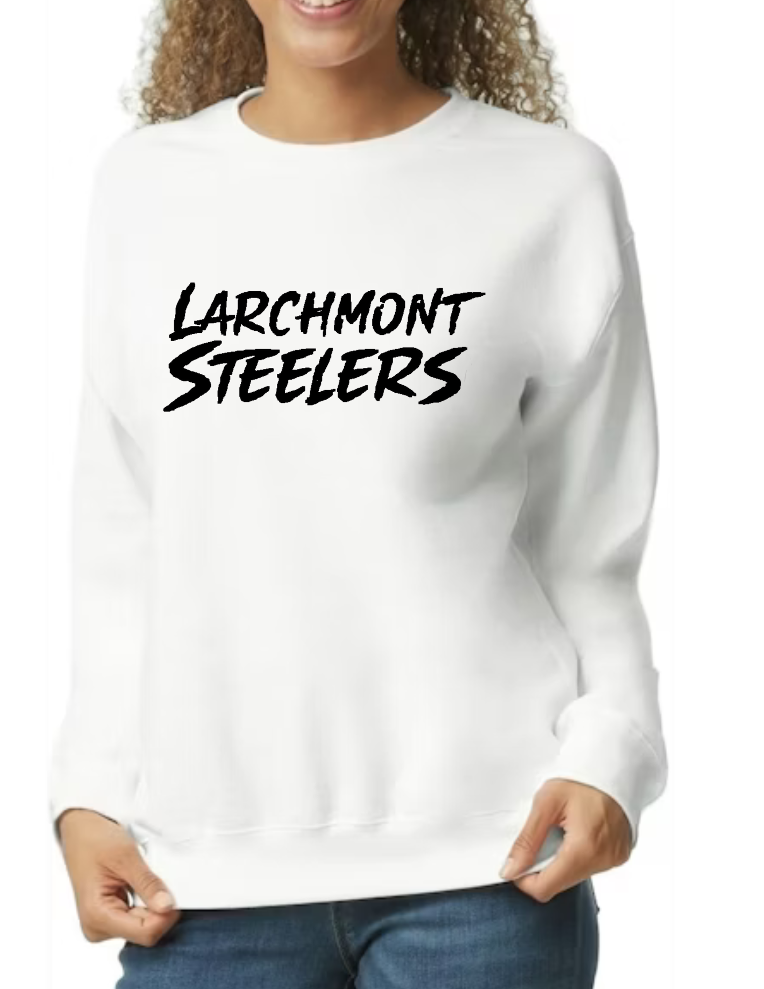 Larchmont Steelers Black Font- White