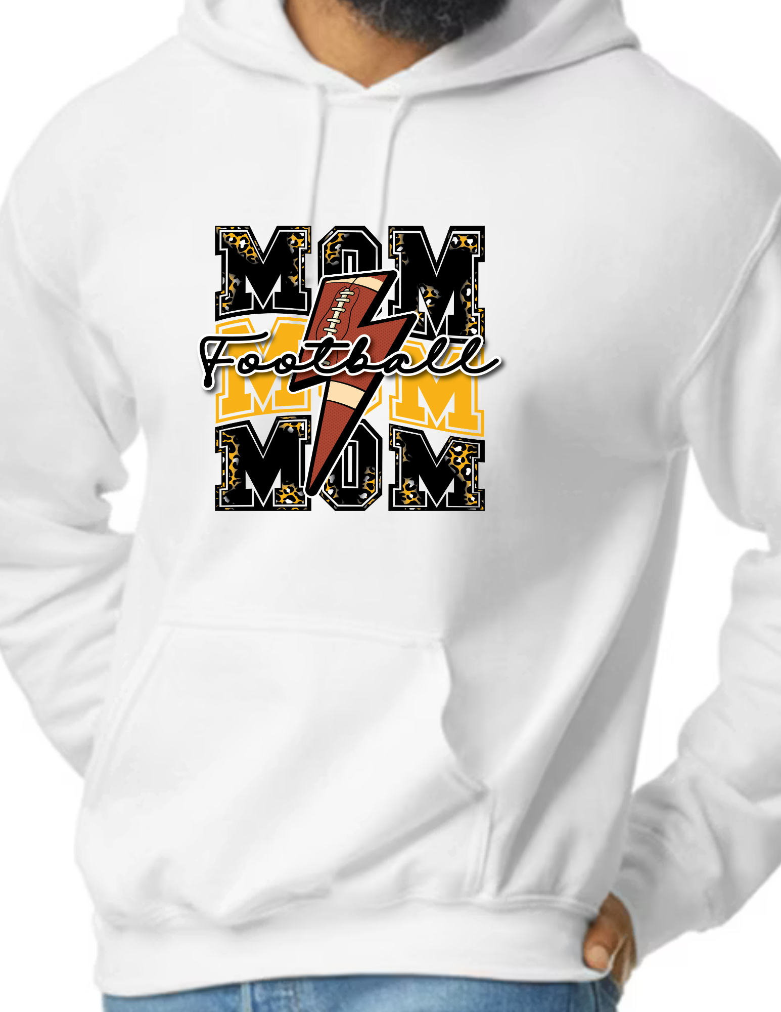 Football Mom Bolt Ball- White